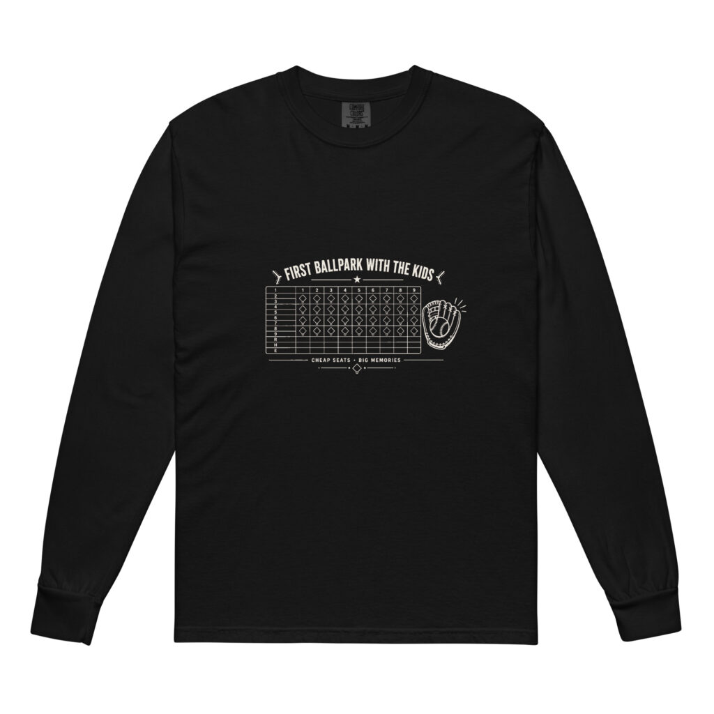 First Ballpark With The Kids Scorecard Long Sleeve (Dark)