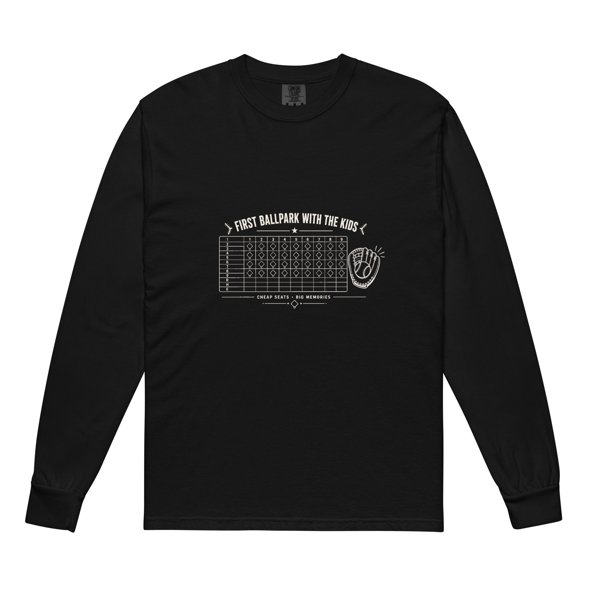 First Ballpark With The Kids Scorecard Long Sleeve (Dark)