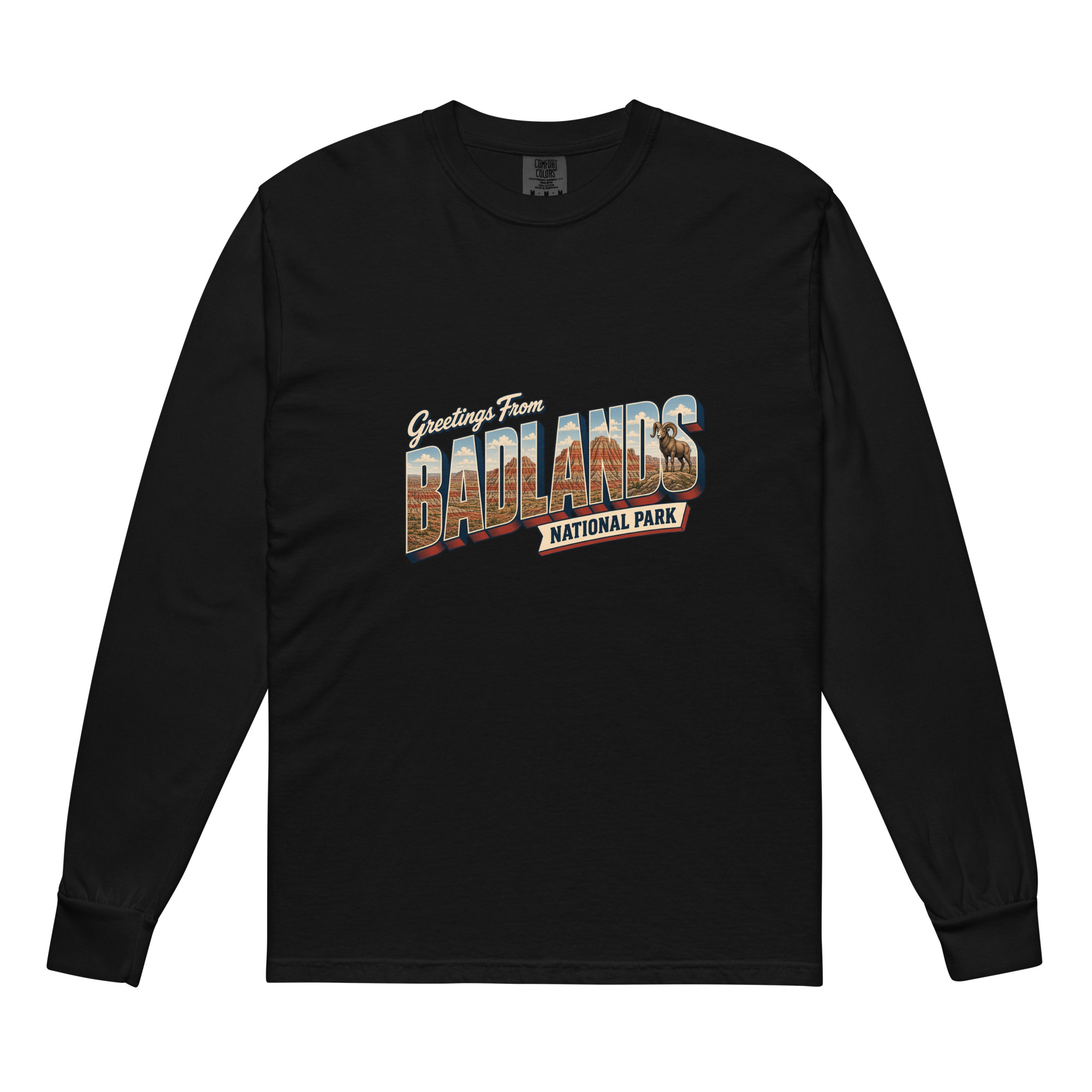 Badlands National Park Postcard Long Sleeve - Image 2
