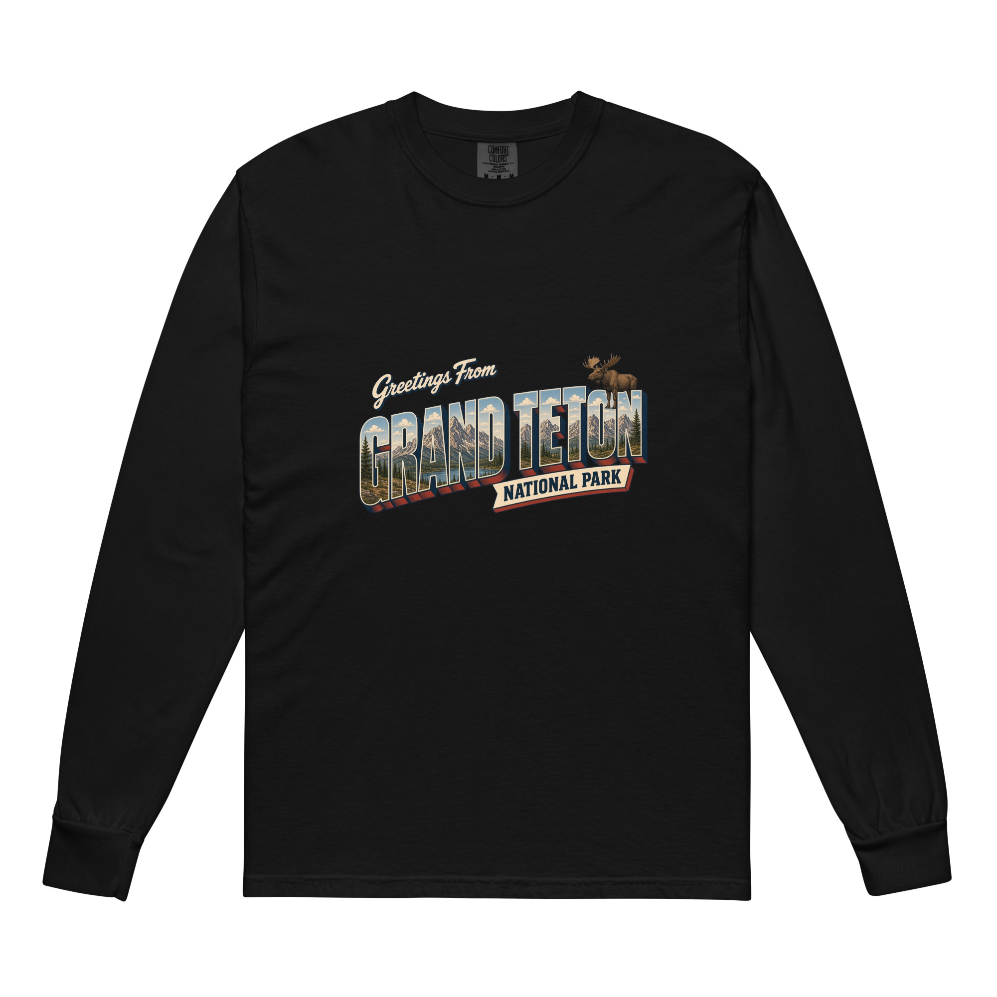 Grand Teton National Park Postcard Long Sleeve