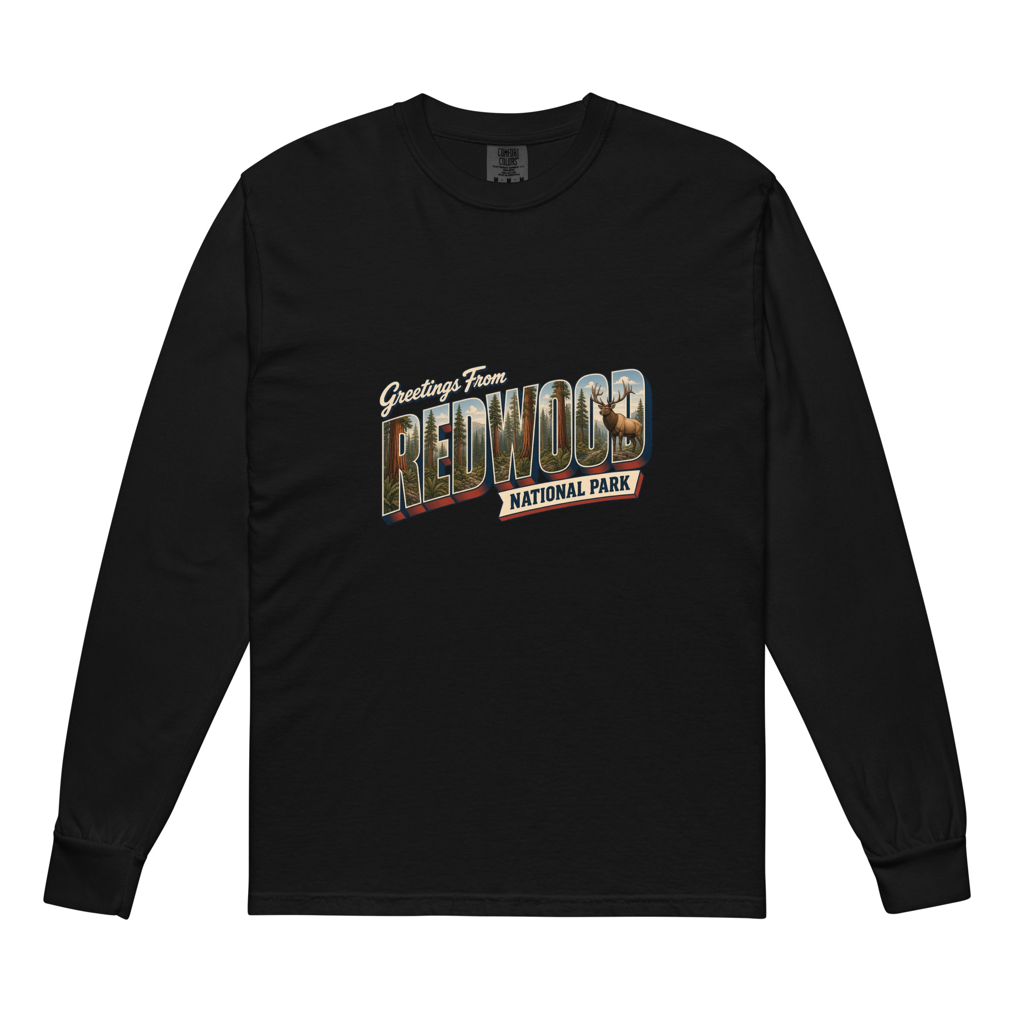 Redwood National Park Postcard Long Sleeve - Image 2
