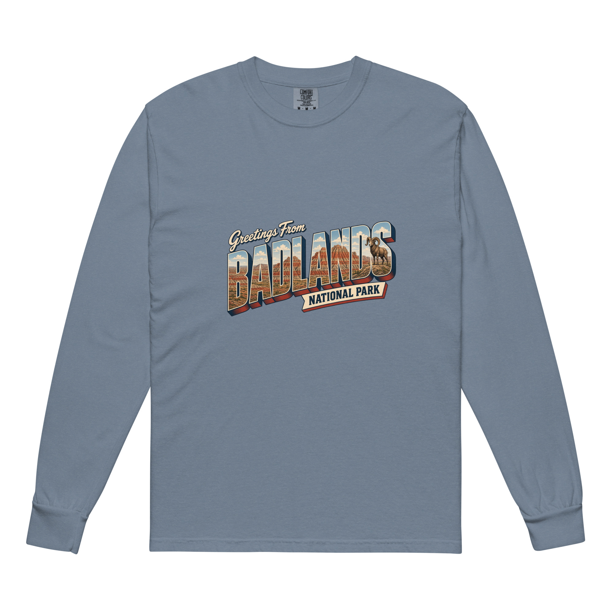 Badlands National Park Postcard Long Sleeve - Image 3