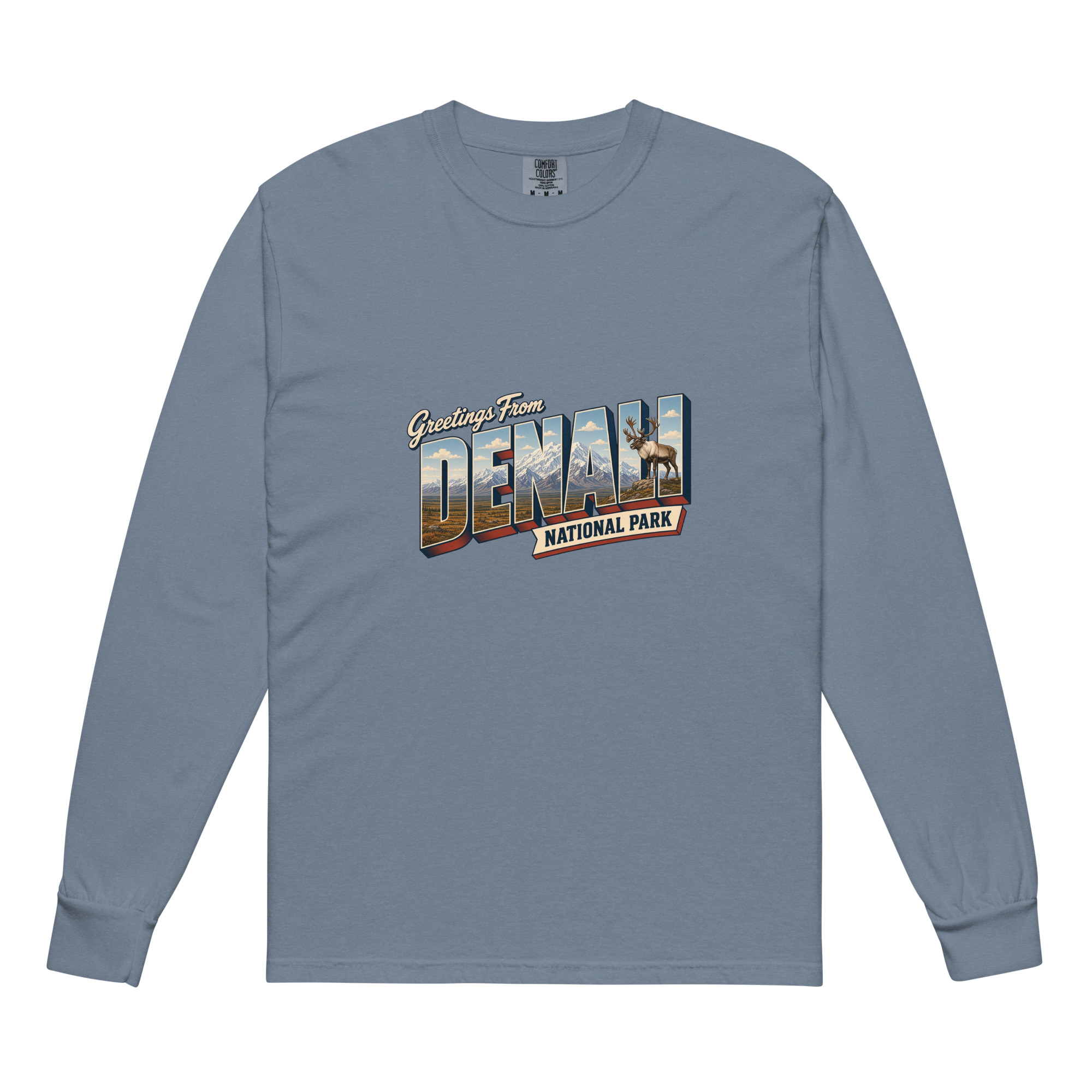 Denali National Park Postcard Long Sleeve - Image 4