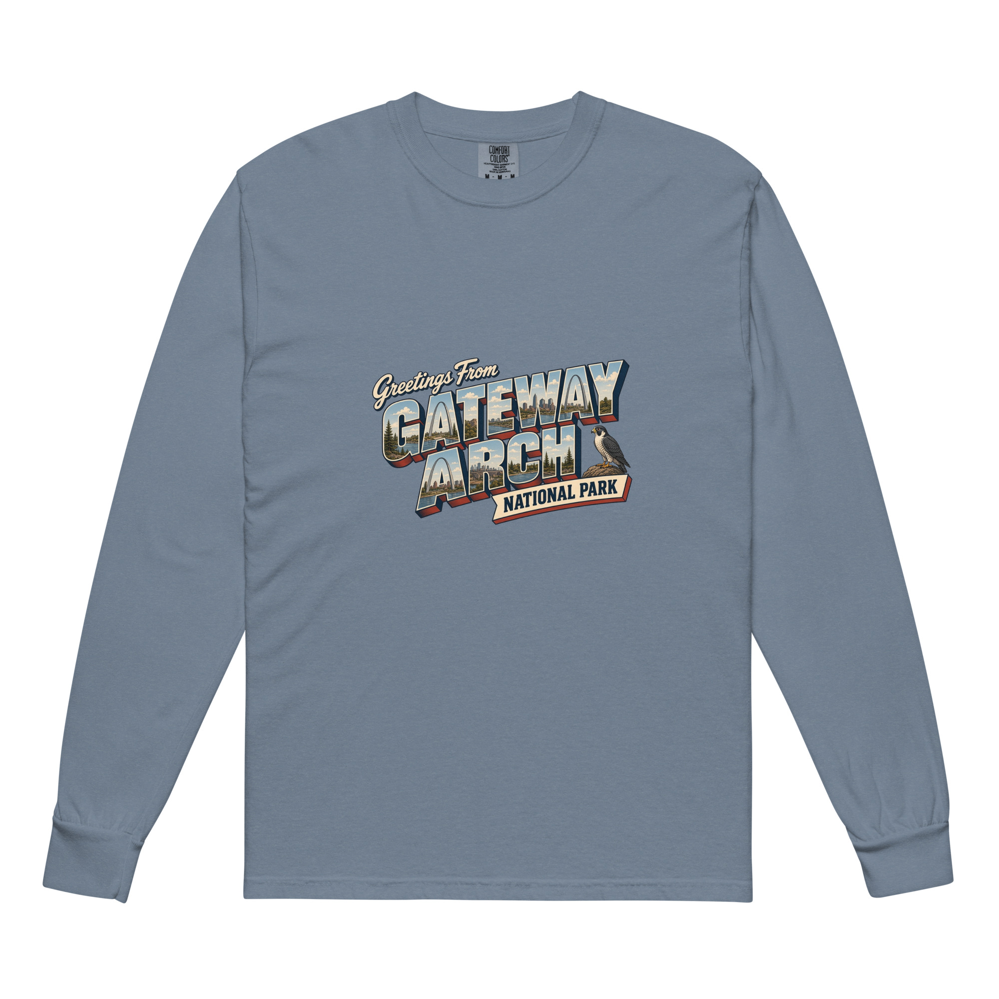 Gateway Arch National Park Postcard Long Sleeve - Image 3