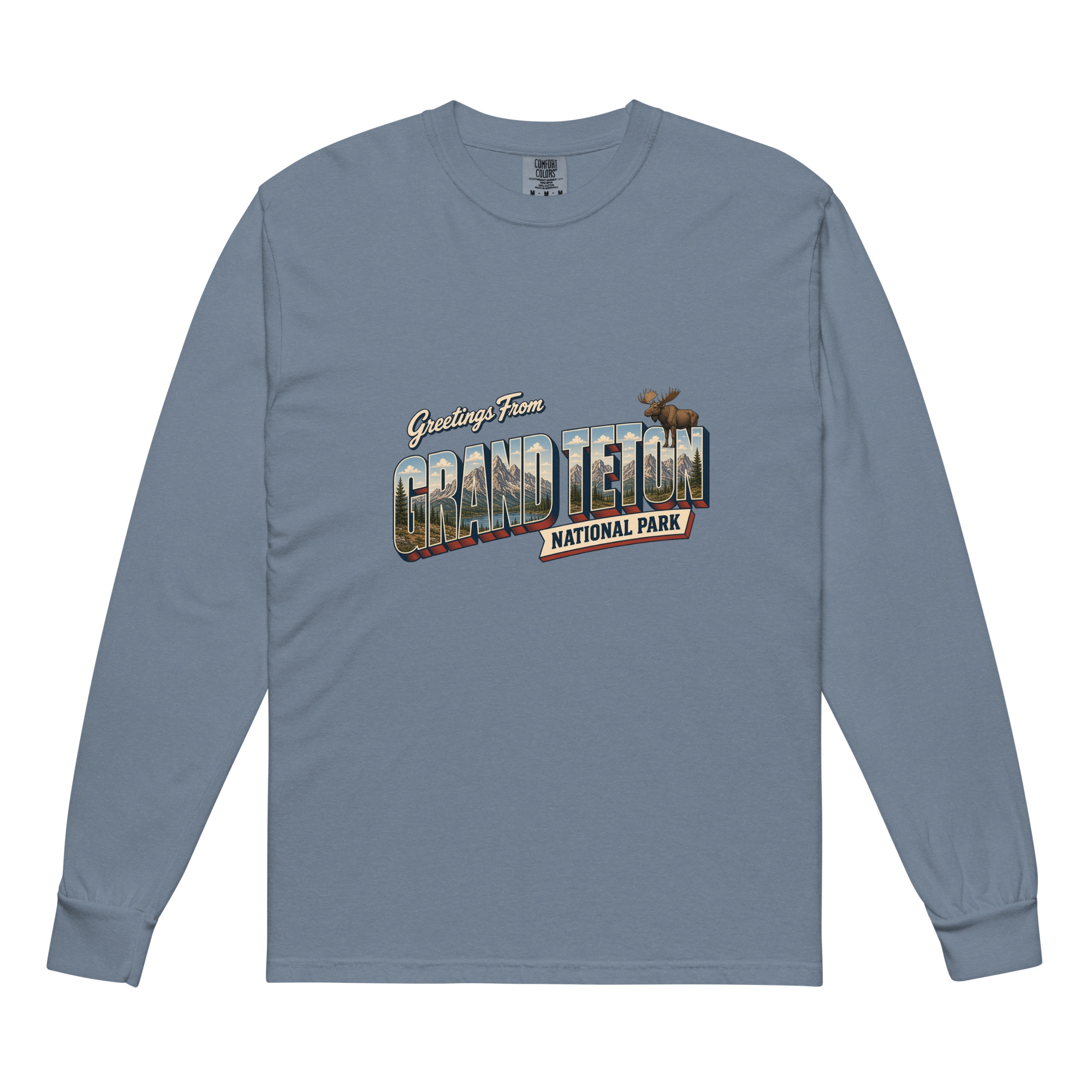 Grand Teton National Park Postcard Long Sleeve - Image 3