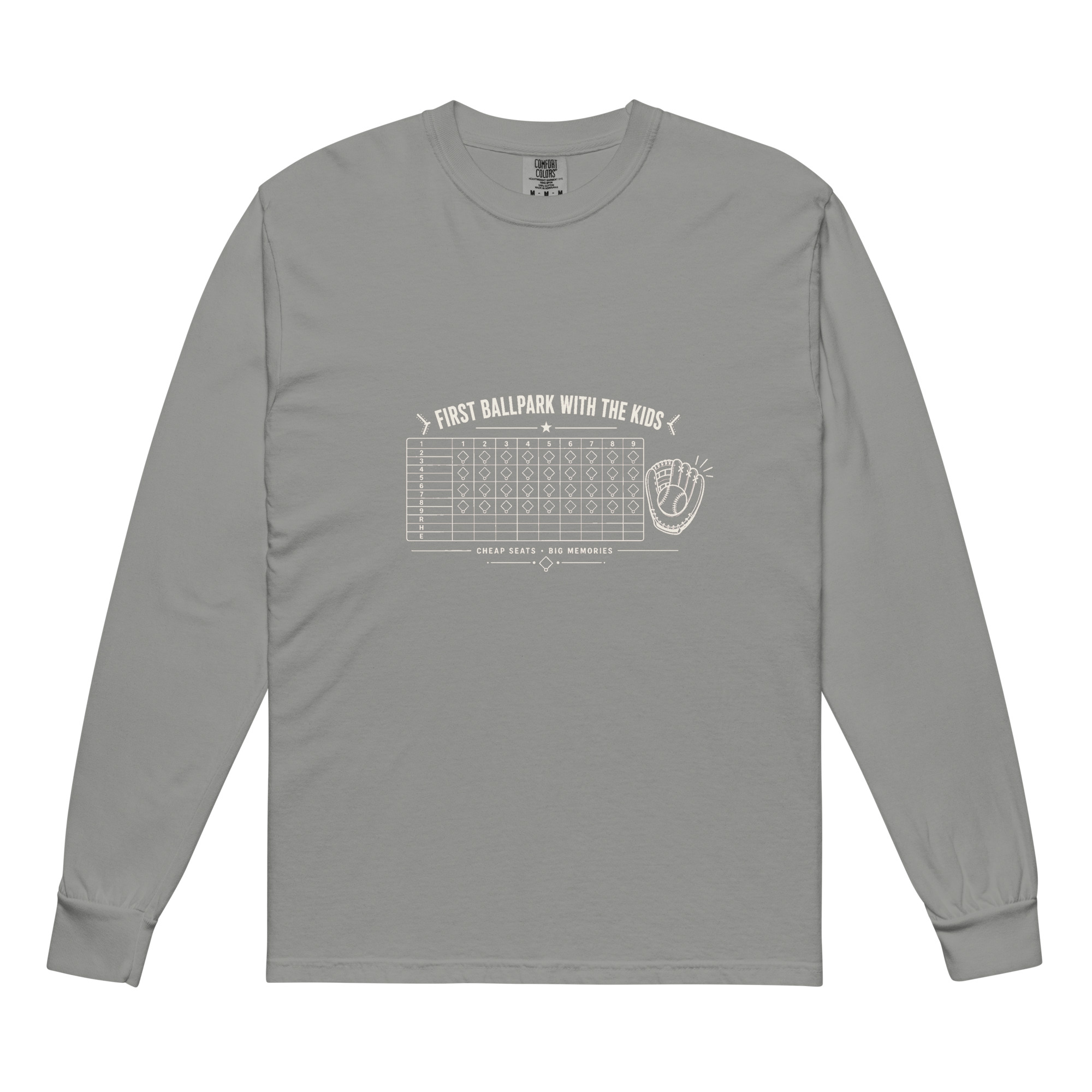 First Ballpark With The Kids Scorecard Long Sleeve (Dark) - Image 2