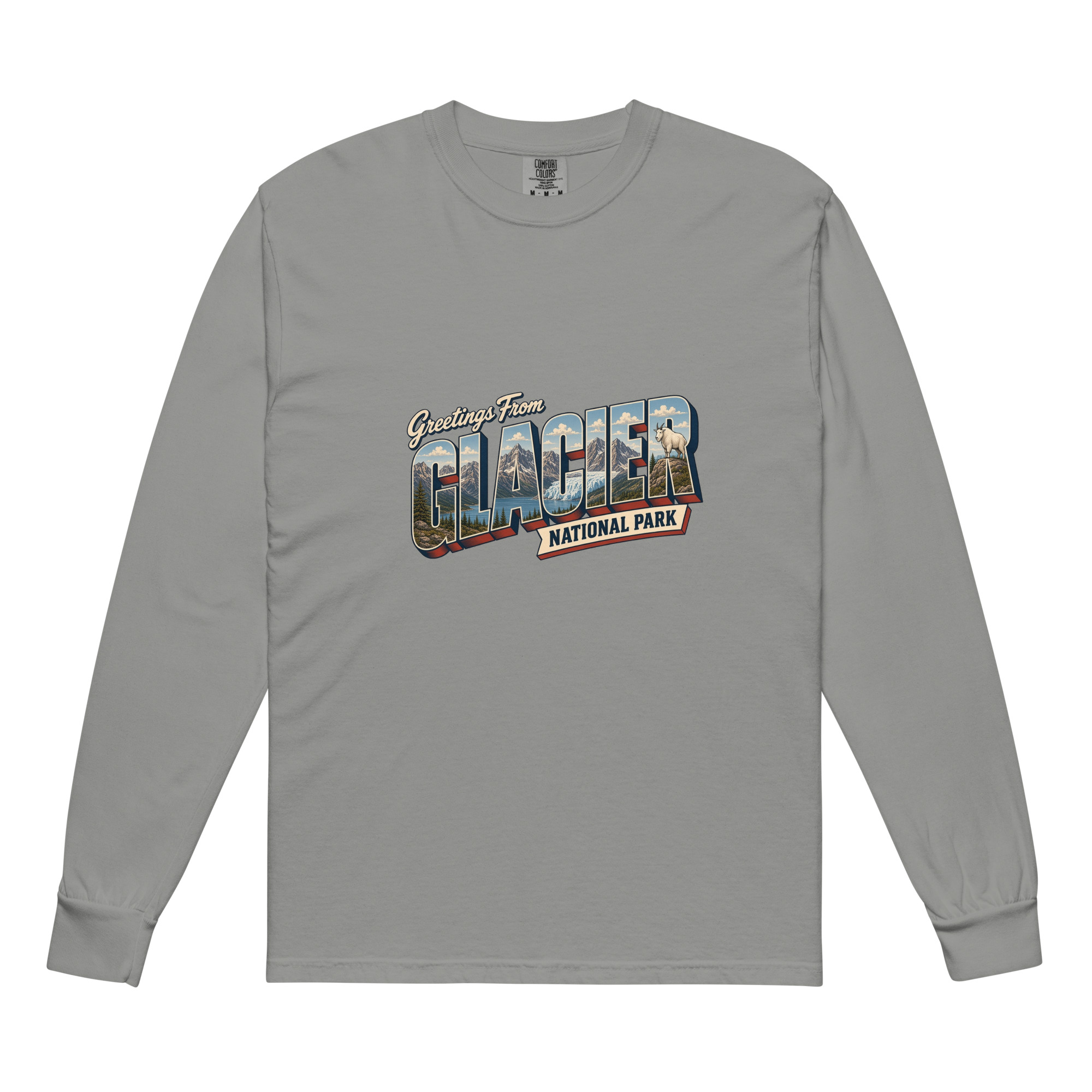 Glacier National Park Postcard Long Sleeve - Image 5