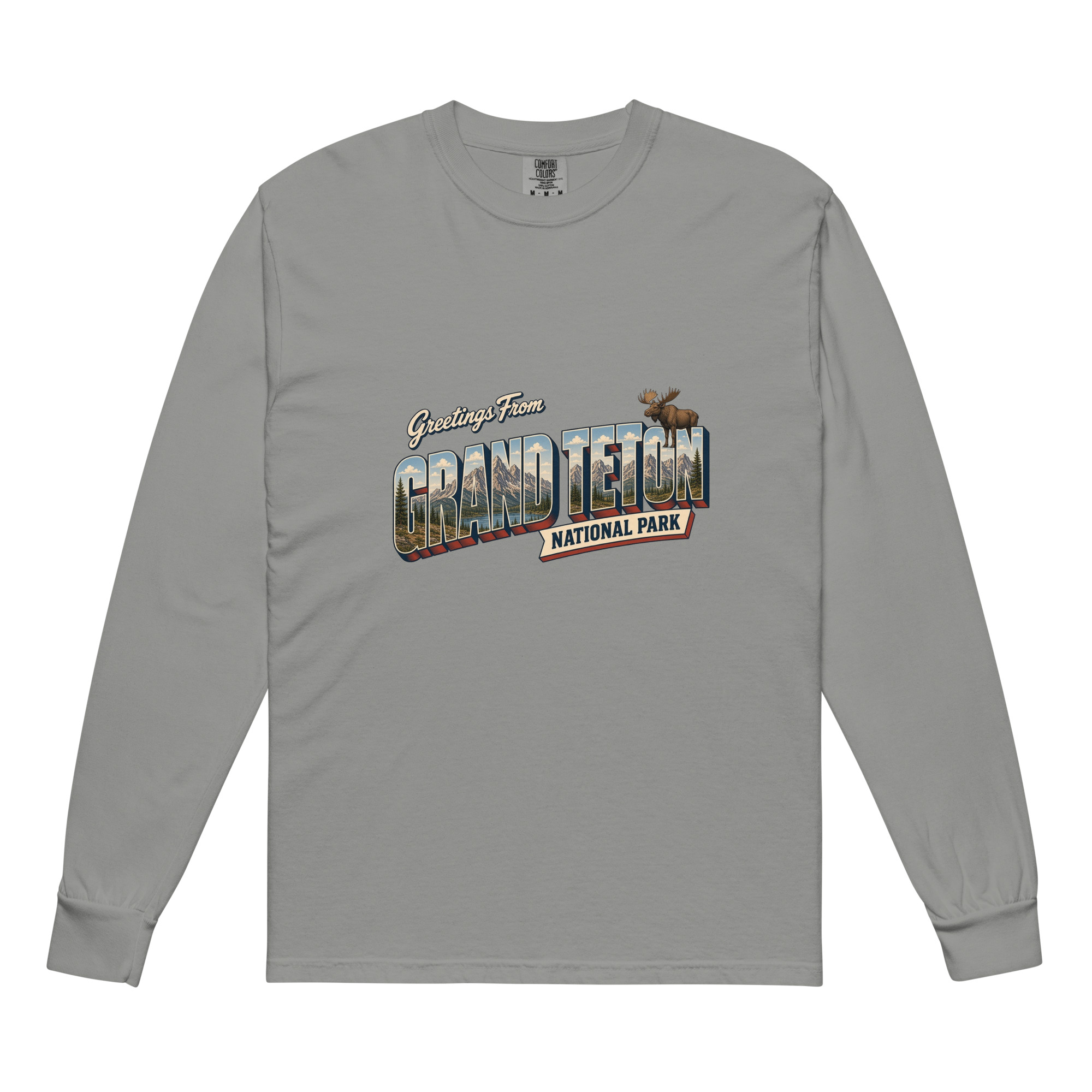 Grand Teton National Park Postcard Long Sleeve - Image 5