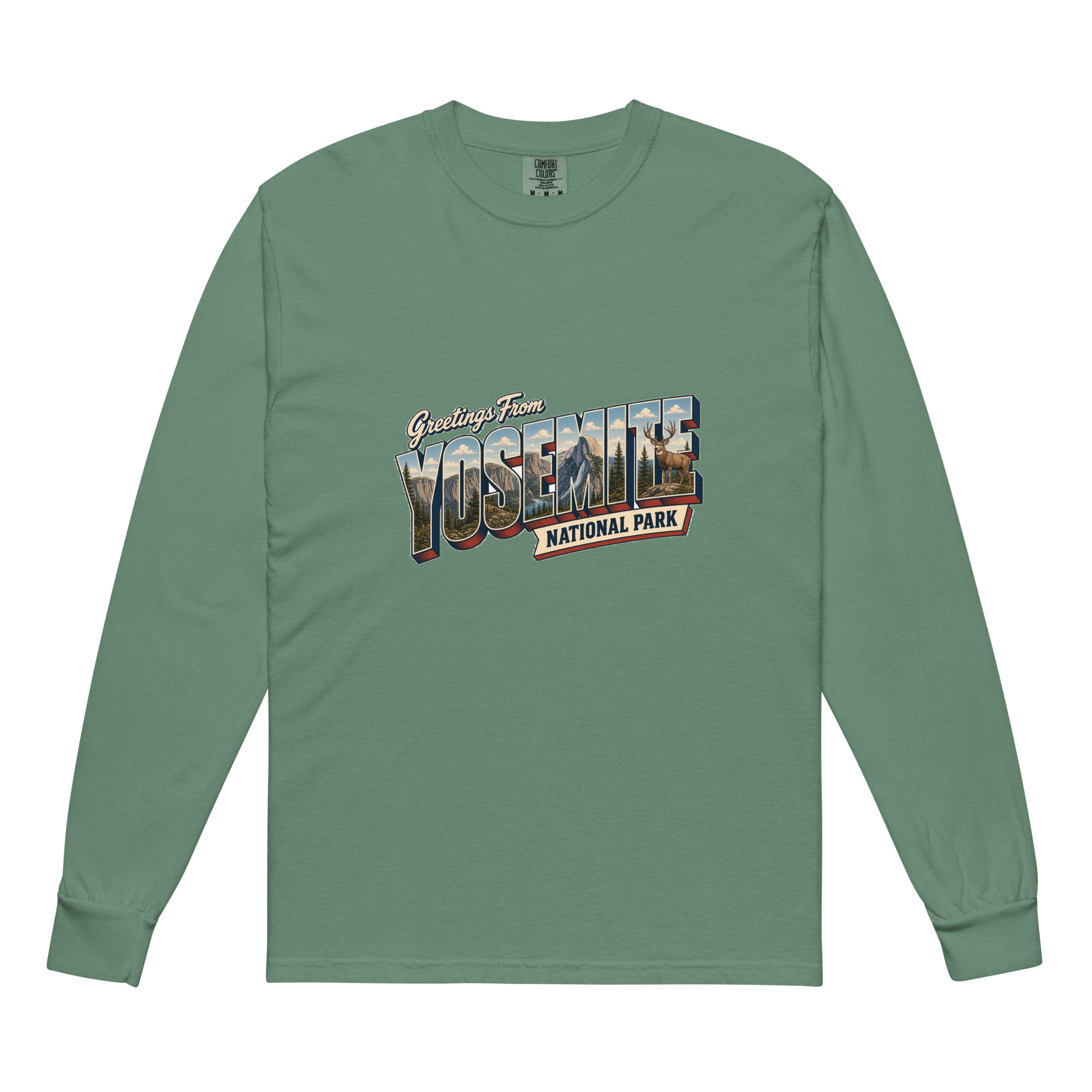 Yosemite National Park Postcard Long Sleeve - Image 4