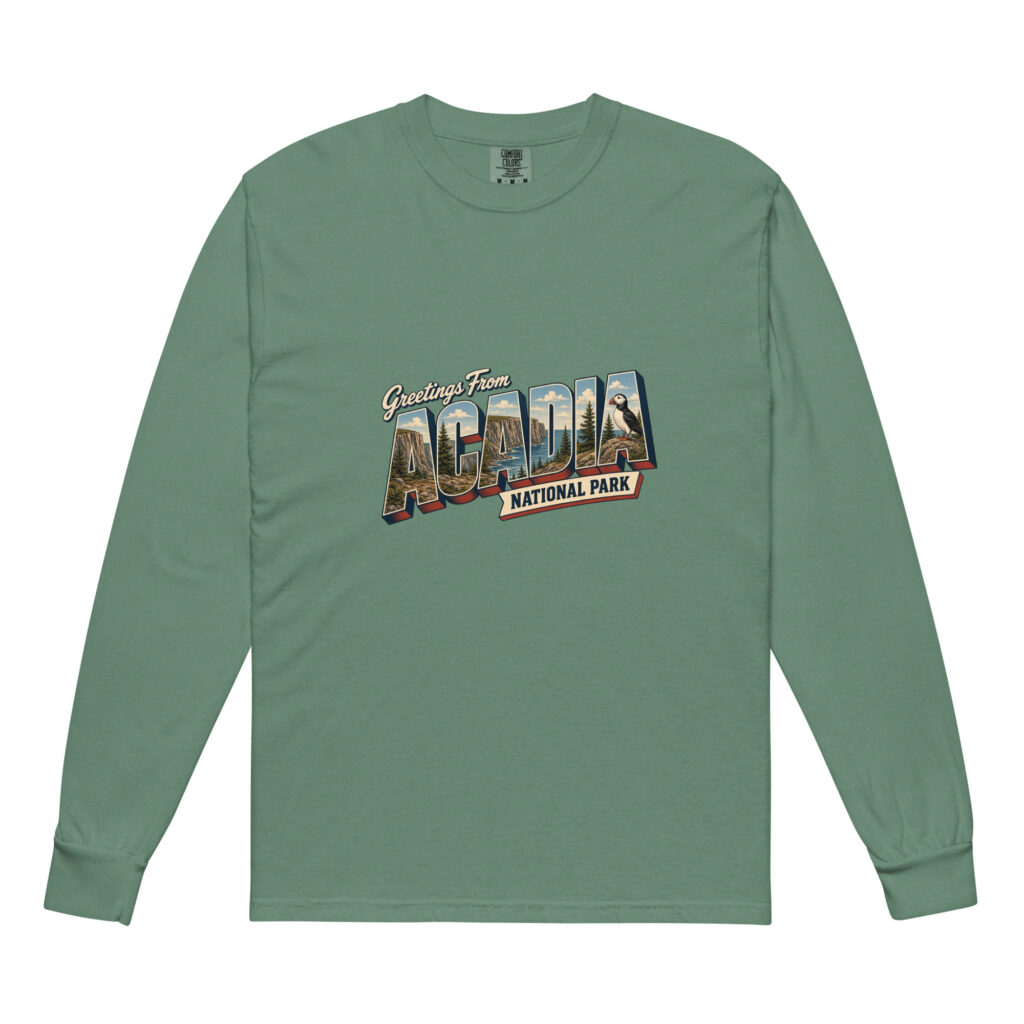 Acadia National Park Postcard Long Sleeve