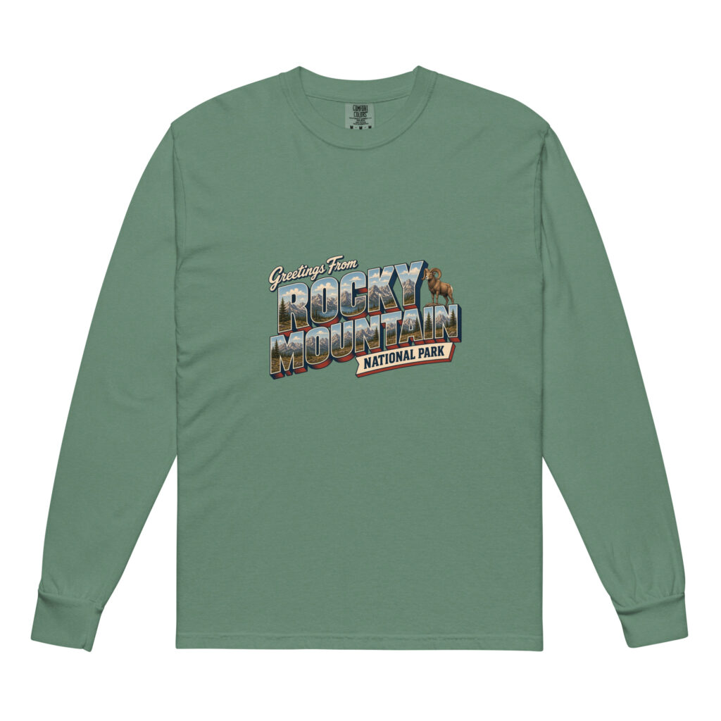 Rocky Mountain National Park Postcard Long Sleeve