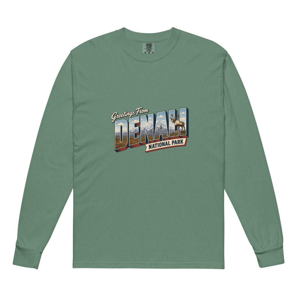 Denali National Park Postcard Long Sleeve