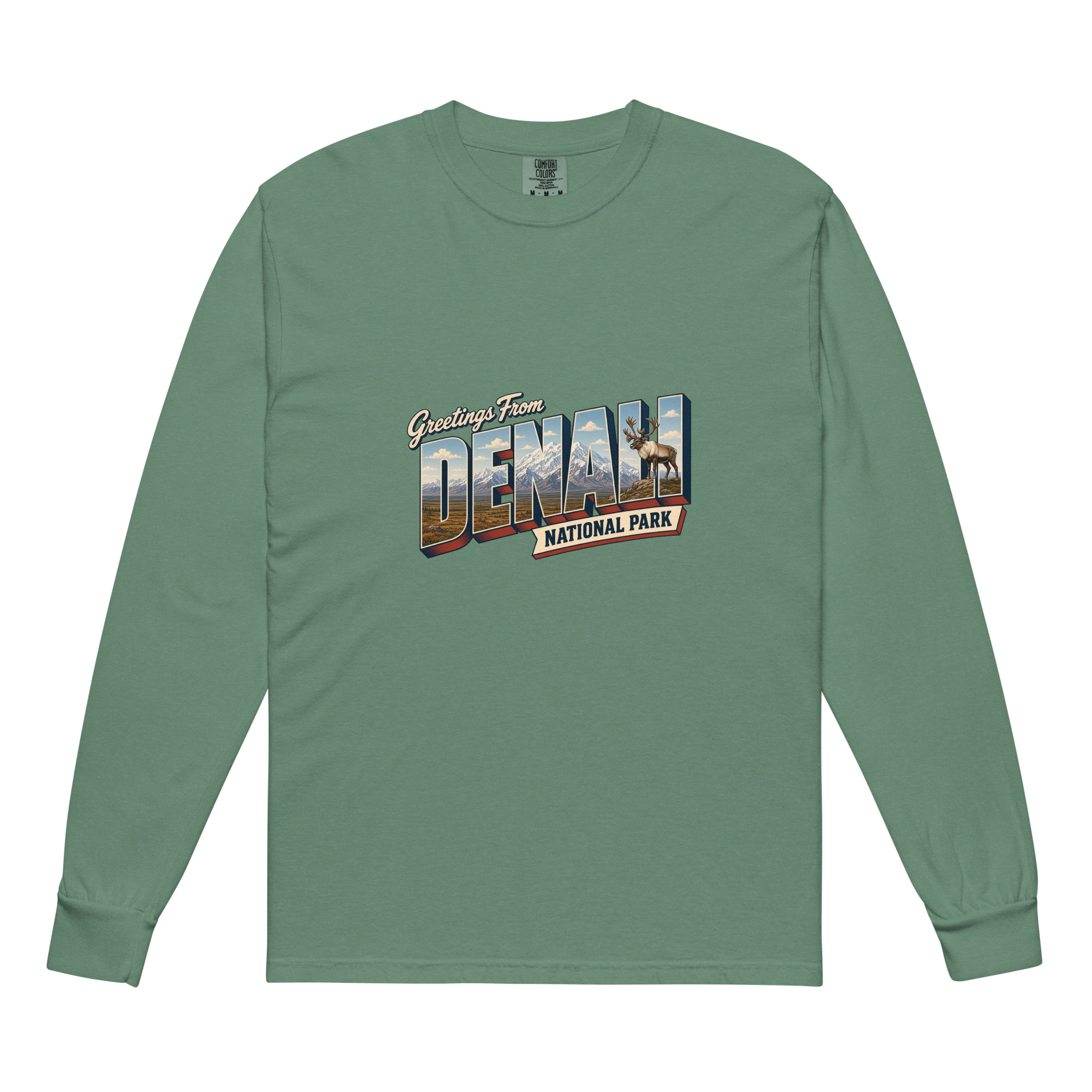 Denali National Park Postcard Long Sleeve