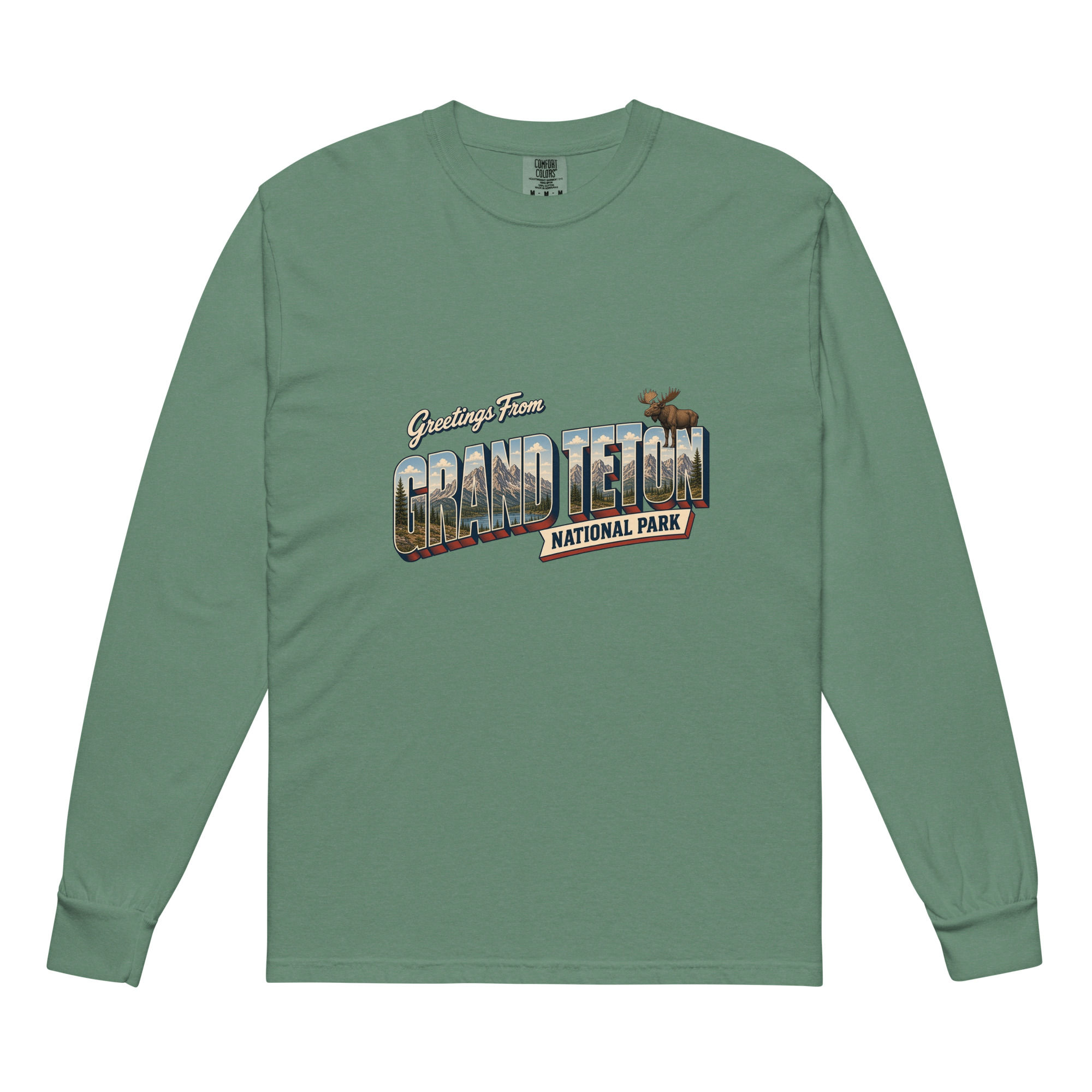 Grand Teton National Park Postcard Long Sleeve - Image 4
