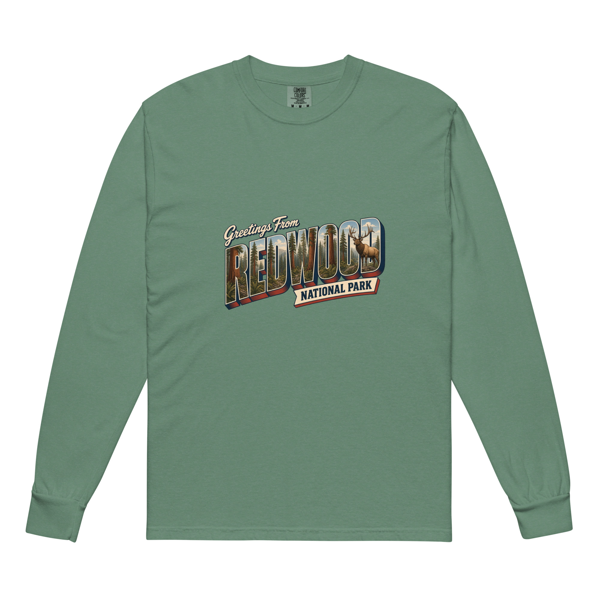 Redwood National Park Postcard Long Sleeve - Image 4