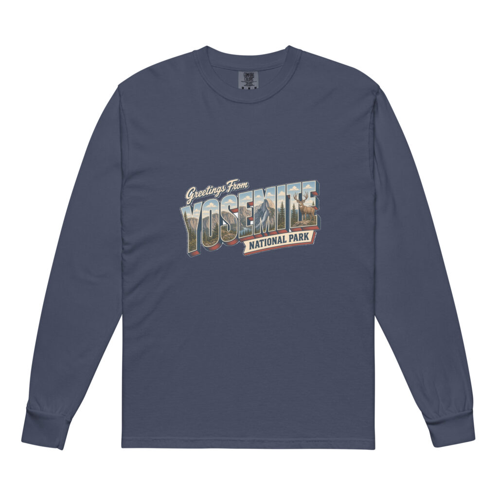 Yosemite National Park Postcard Long Sleeve