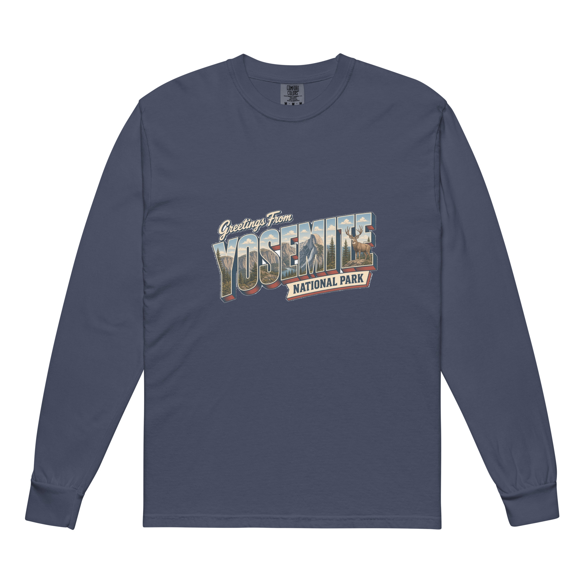 Yosemite National Park Postcard Long Sleeve