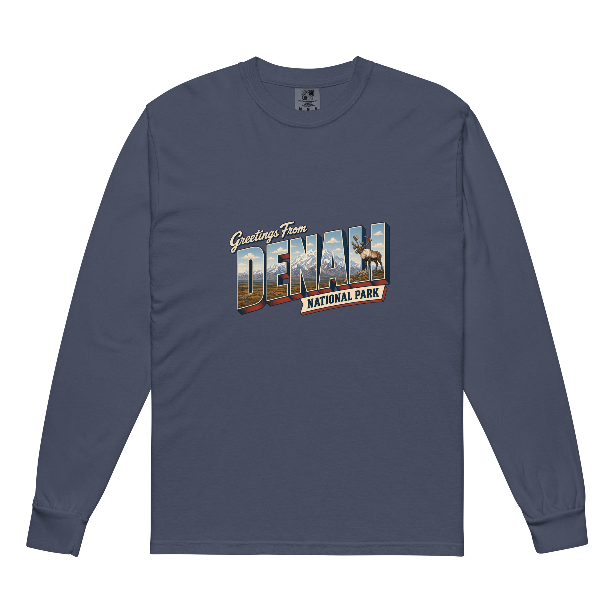 Denali National Park Postcard Long Sleeve - Image 3