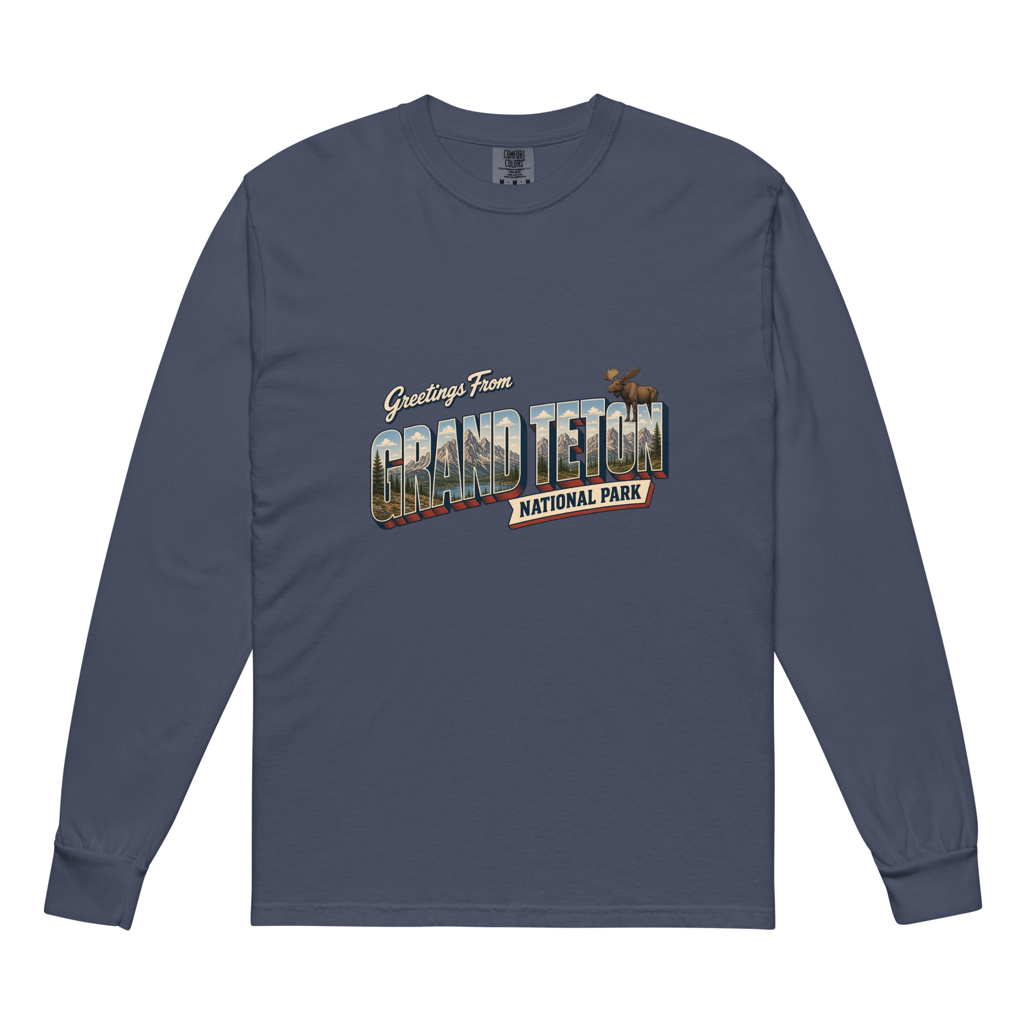 Grand Teton National Park Postcard Long Sleeve - Image 2