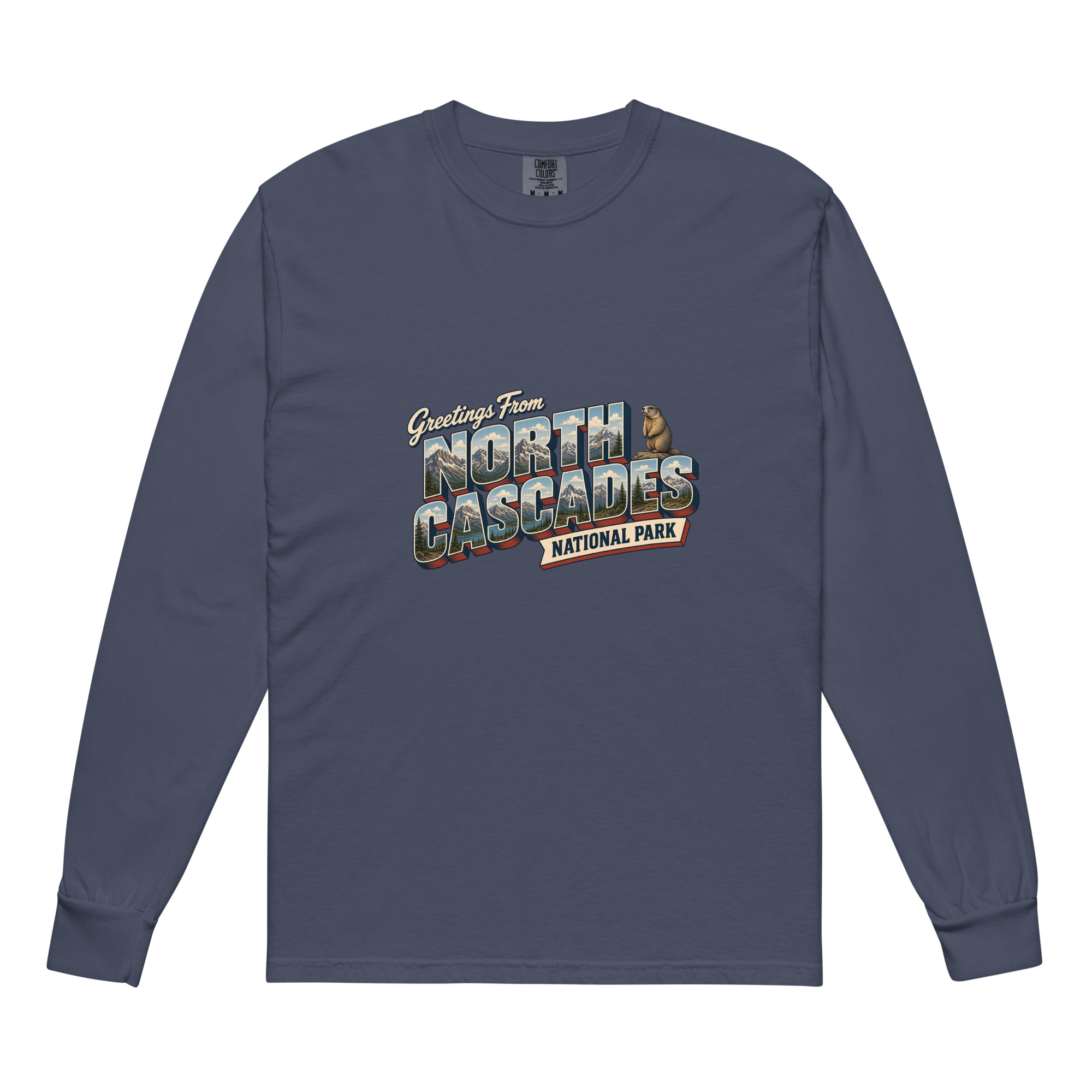 North Cascades National Park Postcard Long Sleeve - Image 3