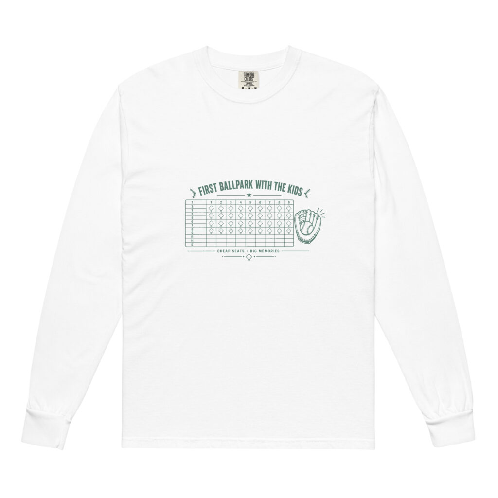 First Ballpark With The Kids Scorecard Long Sleeve