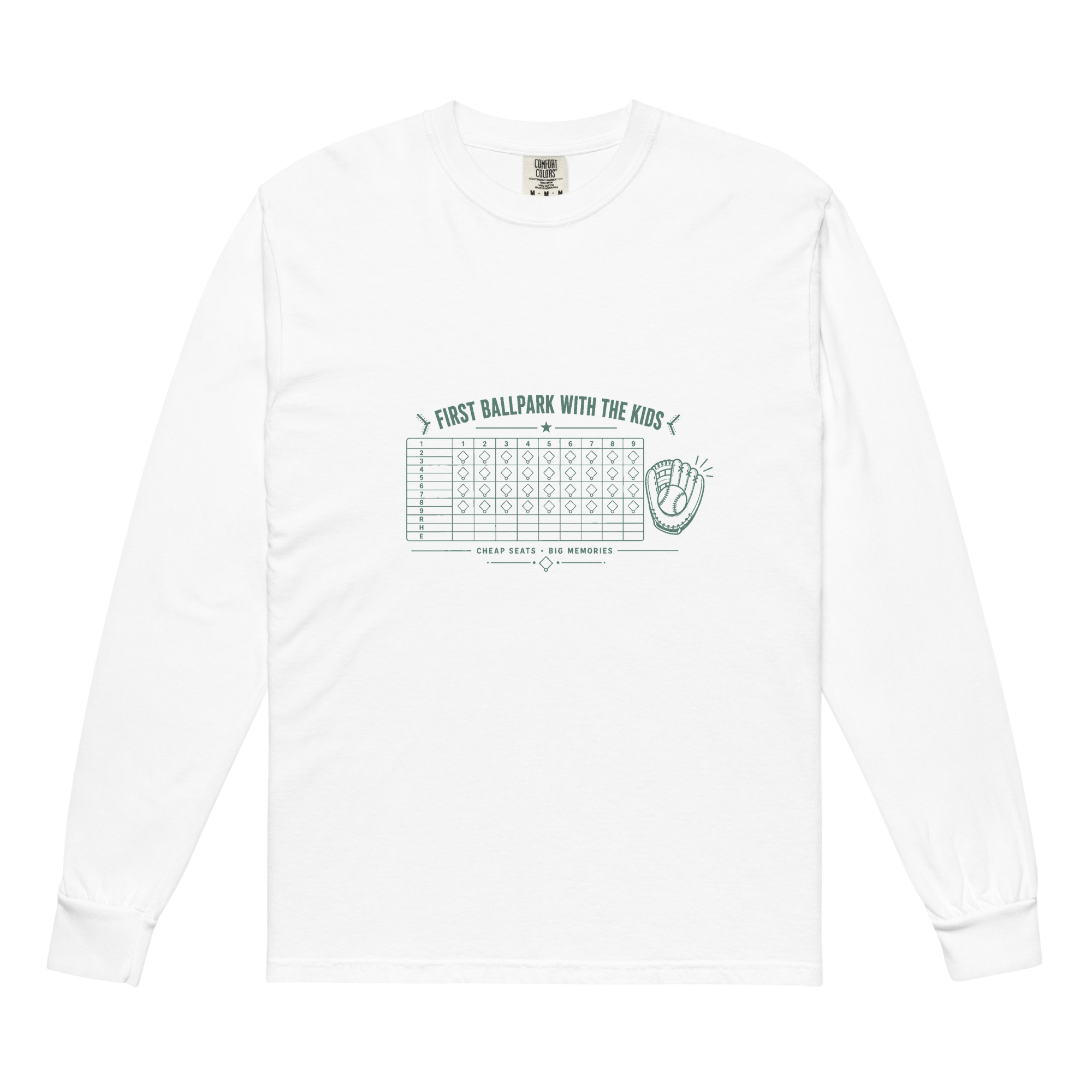 First Ballpark With The Kids Scorecard Long Sleeve