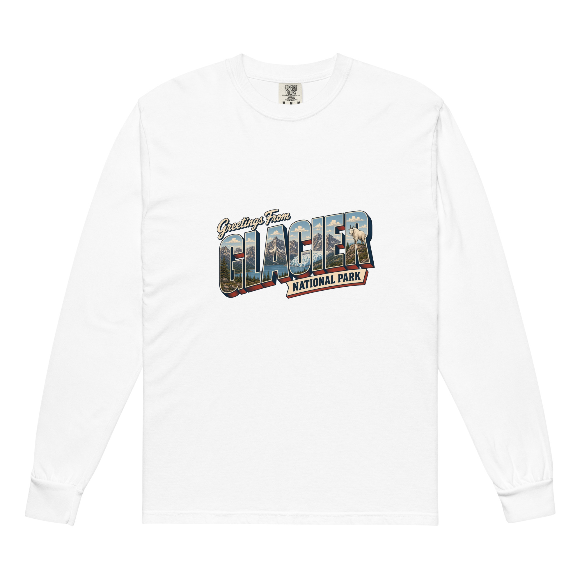 Glacier National Park Postcard Long Sleeve - Image 6