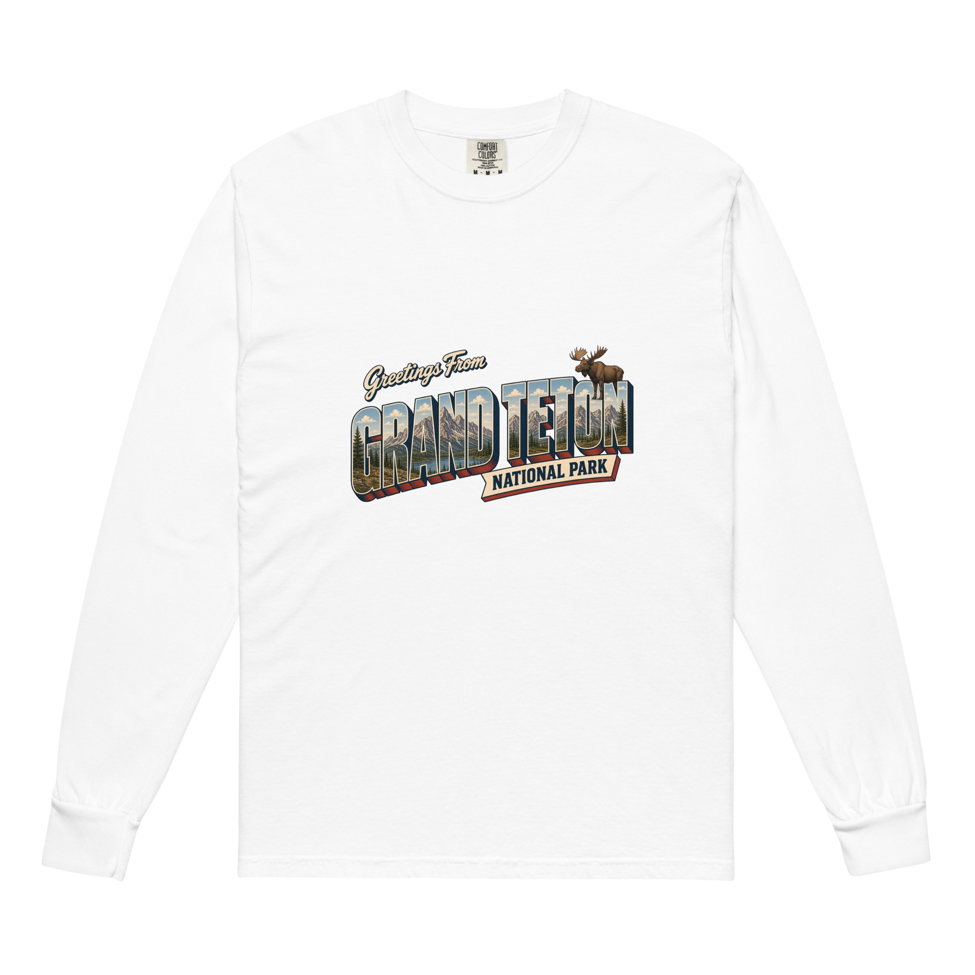 Grand Teton National Park Postcard Long Sleeve - Image 6