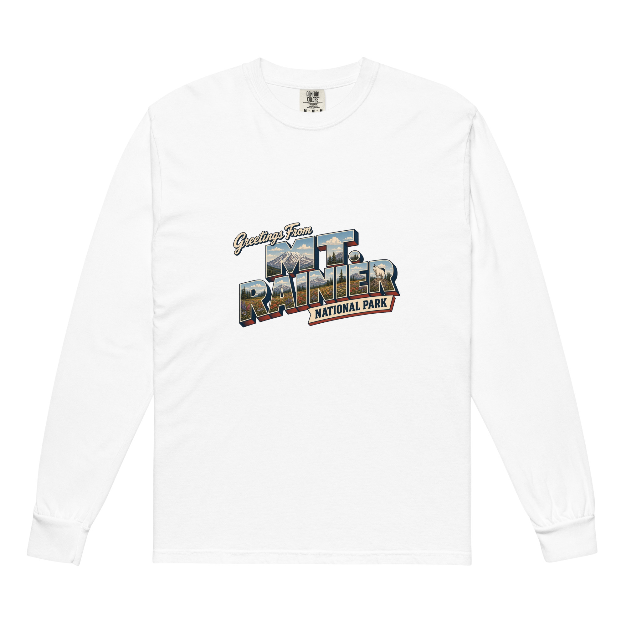 Mt. Rainier National Park Postcard Long Sleeve - Image 6