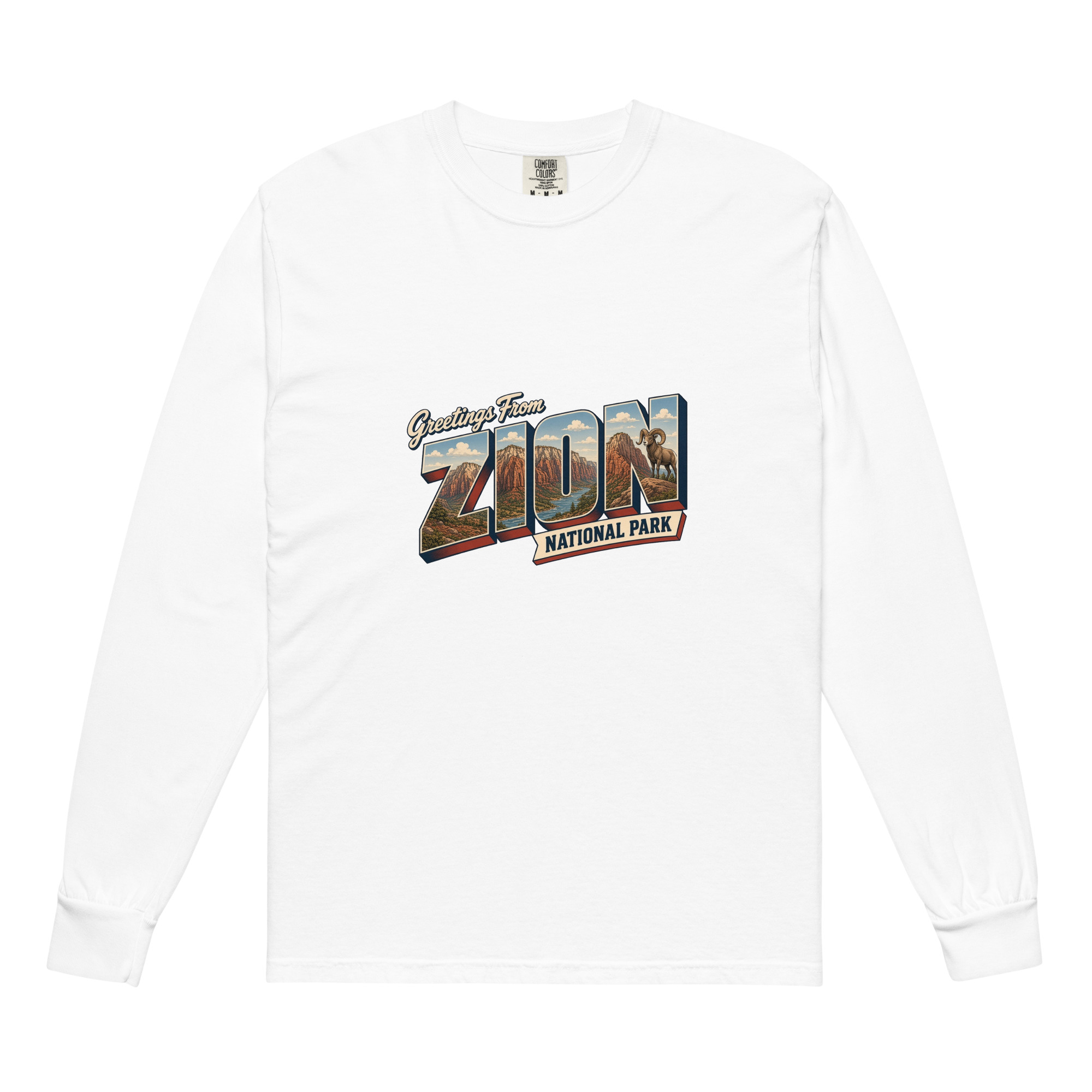 Zion National Park Postcard Long Sleeve - Image 6