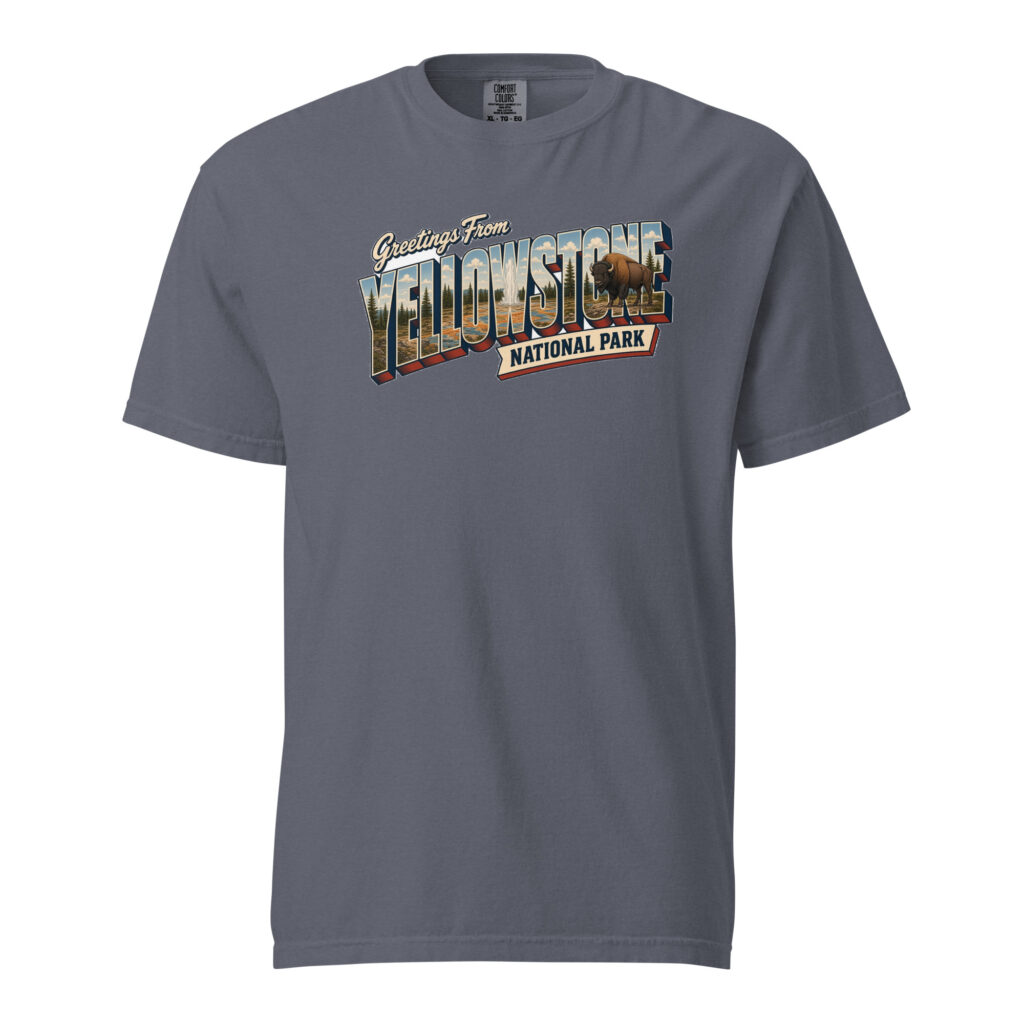 Yellowstone National Park Postcard Tee