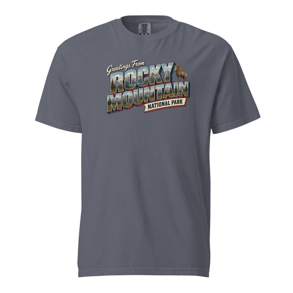 Rocky Mountain National Park Postcard Tee