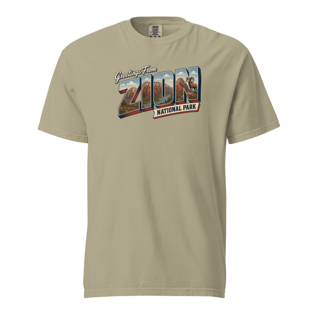 Zion National Park Postcard Tee