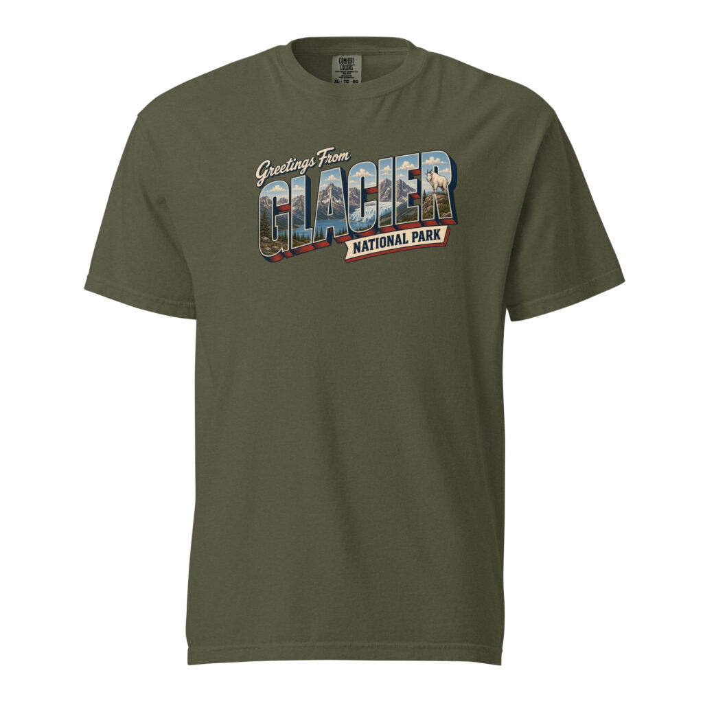 Glacier National Park Postcard Tee