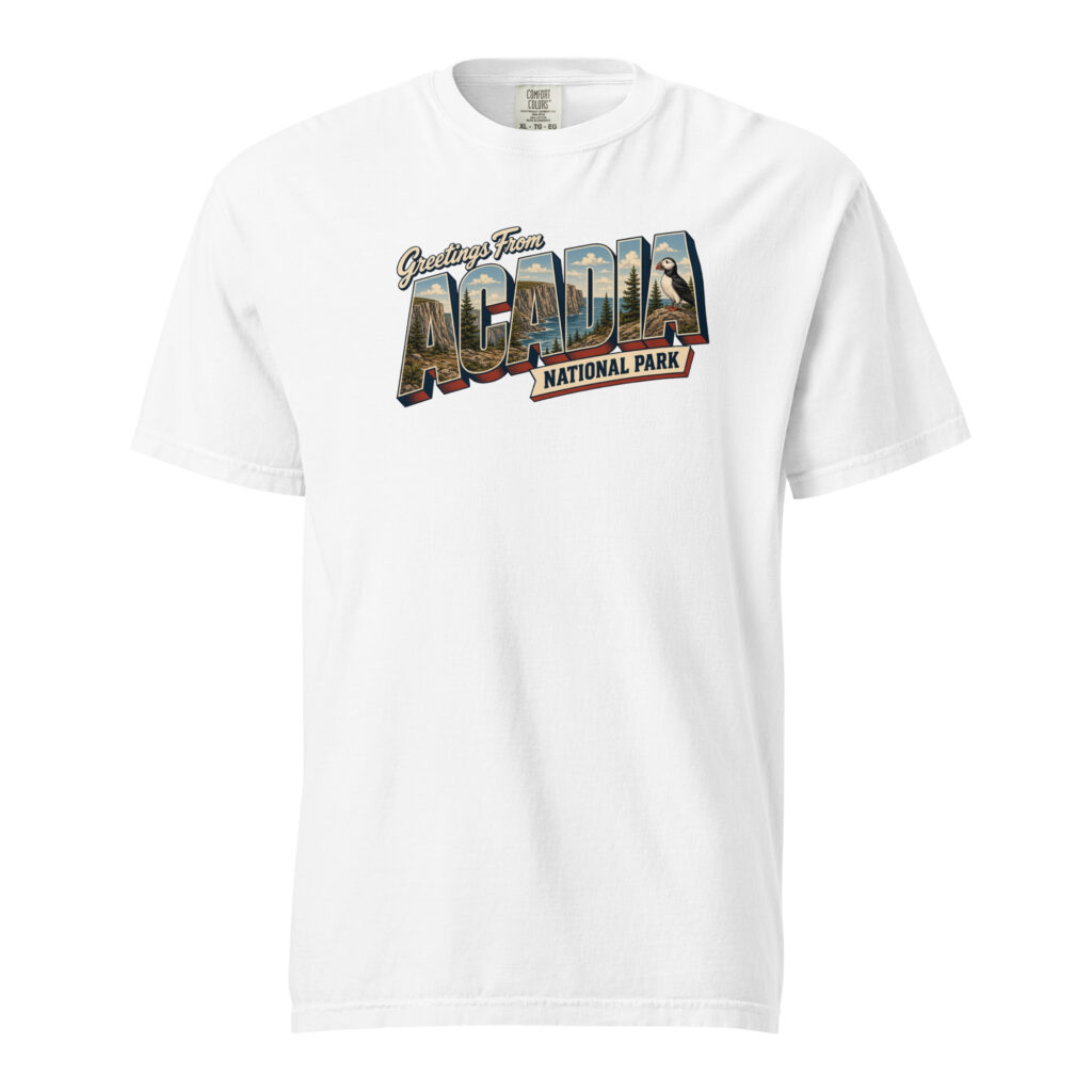 Acadia National Park Postcard Tee