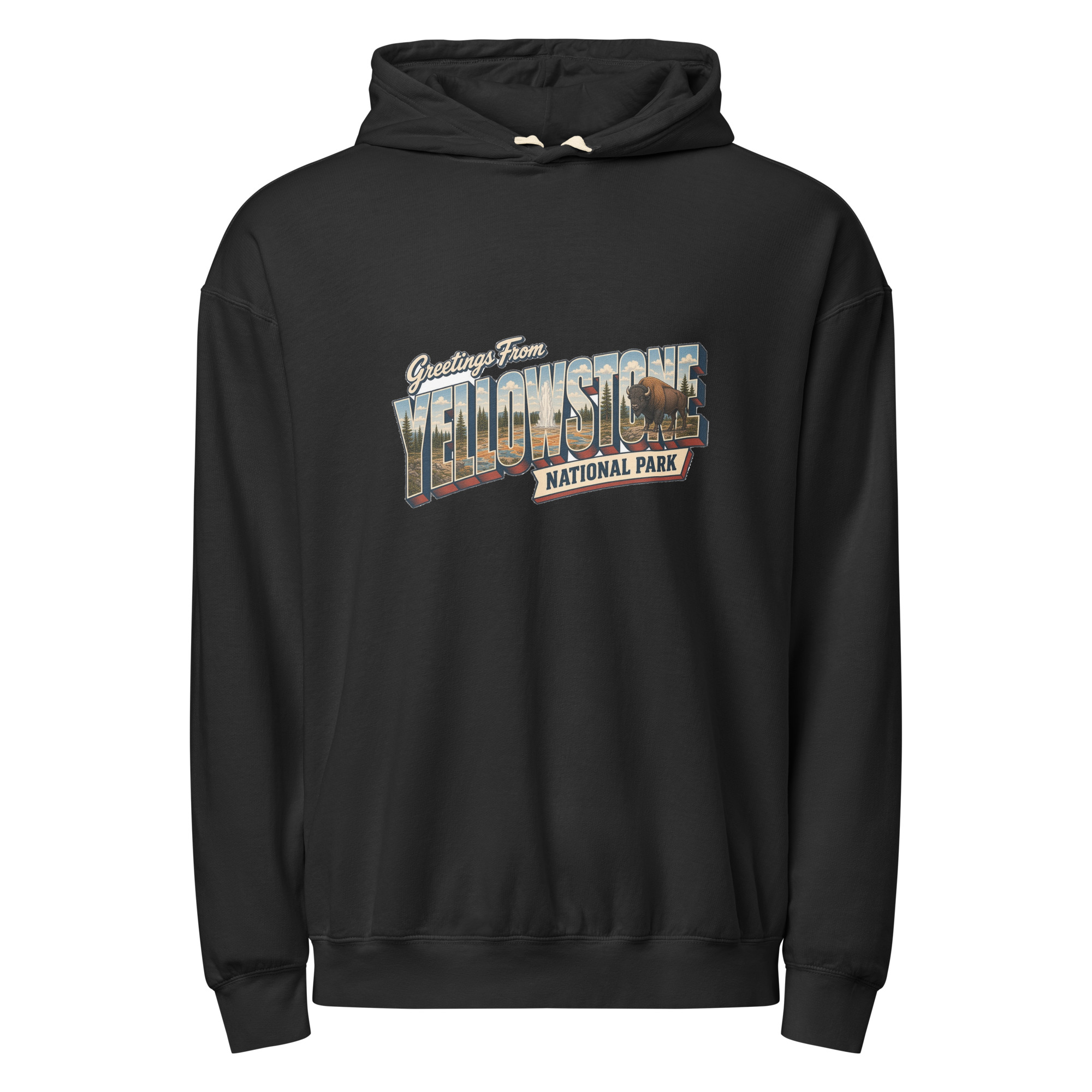 Yellowstone National Park Postcard Hoodie - Image 2