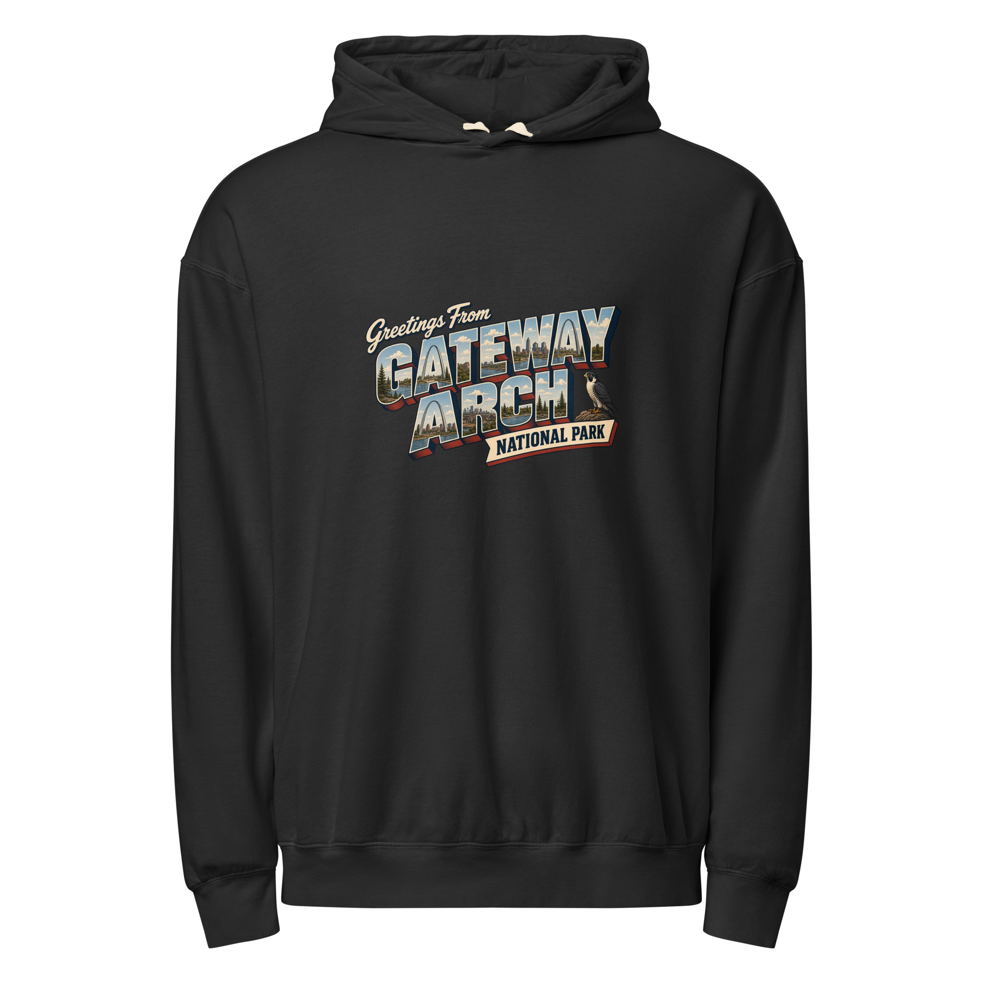 Gateway Arch National Park Postcard Hoodie - Image 2