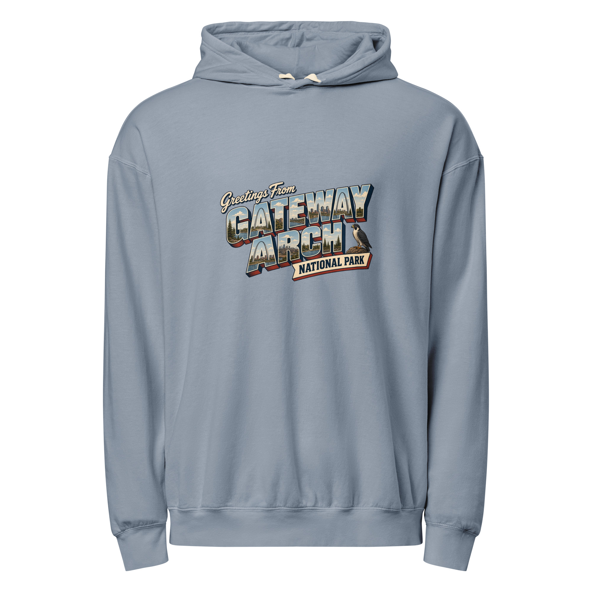 Gateway Arch National Park Postcard Hoodie - Image 5