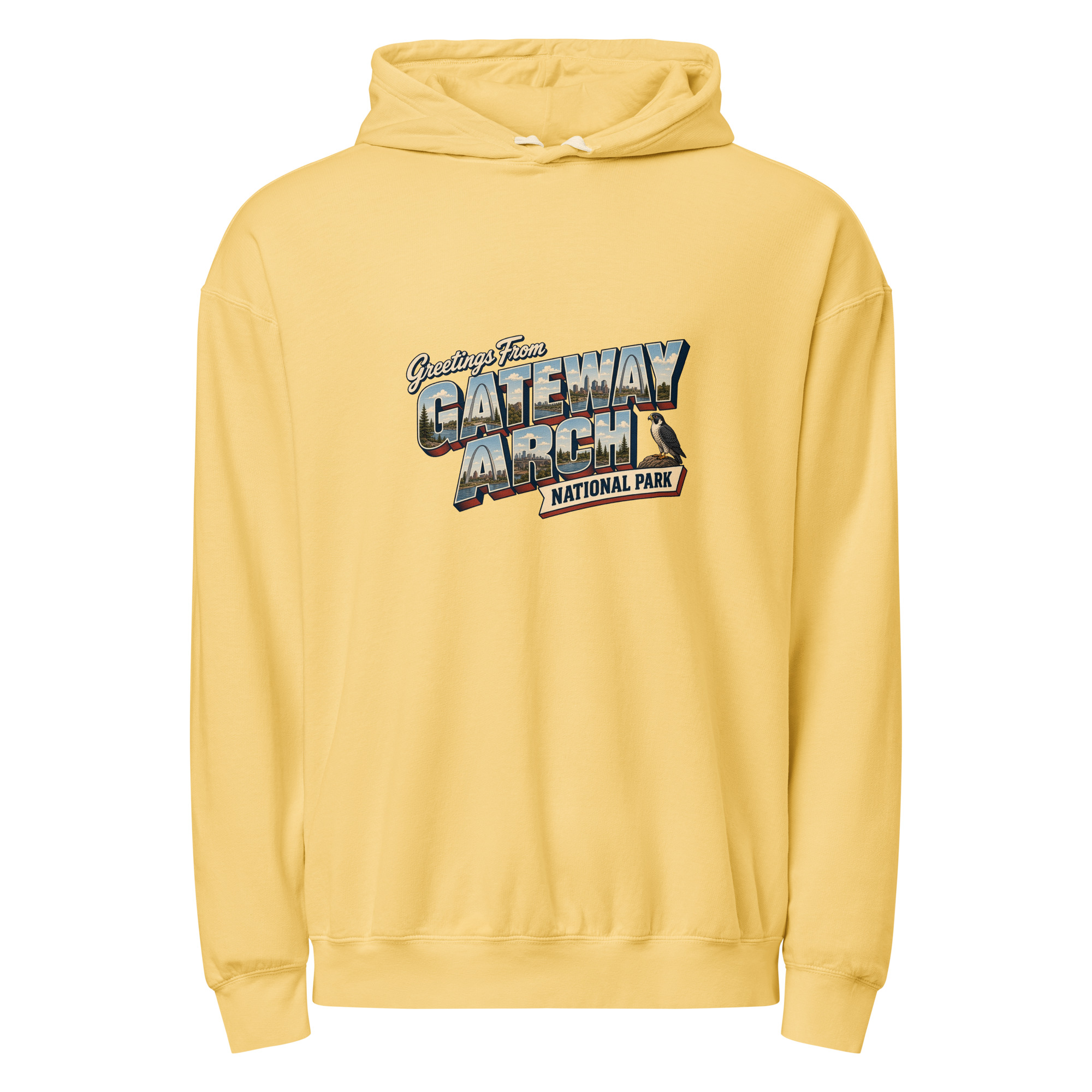 Gateway Arch National Park Postcard Hoodie - Image 7