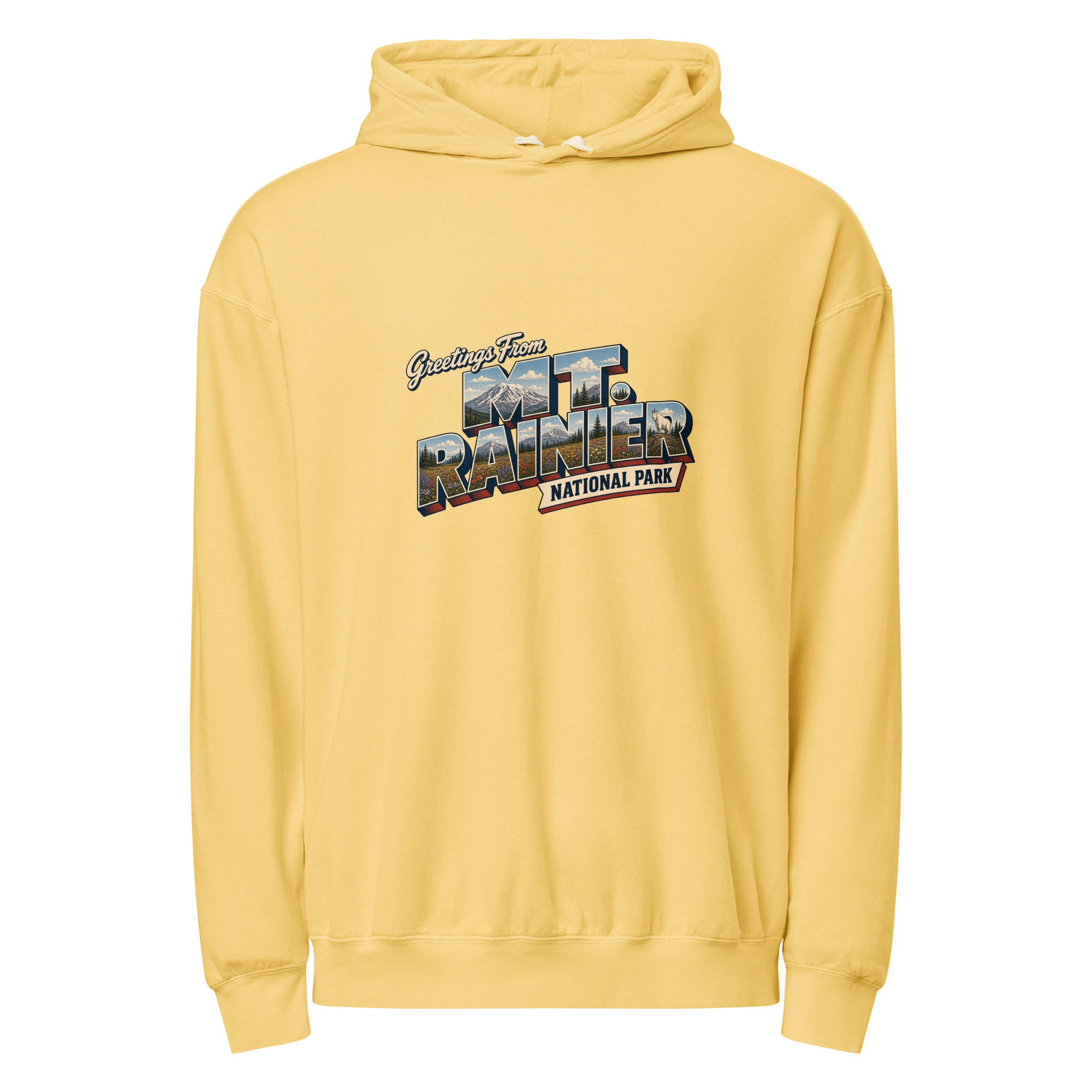 Mt. Rainier National Park Postcard Hoodie - Image 7