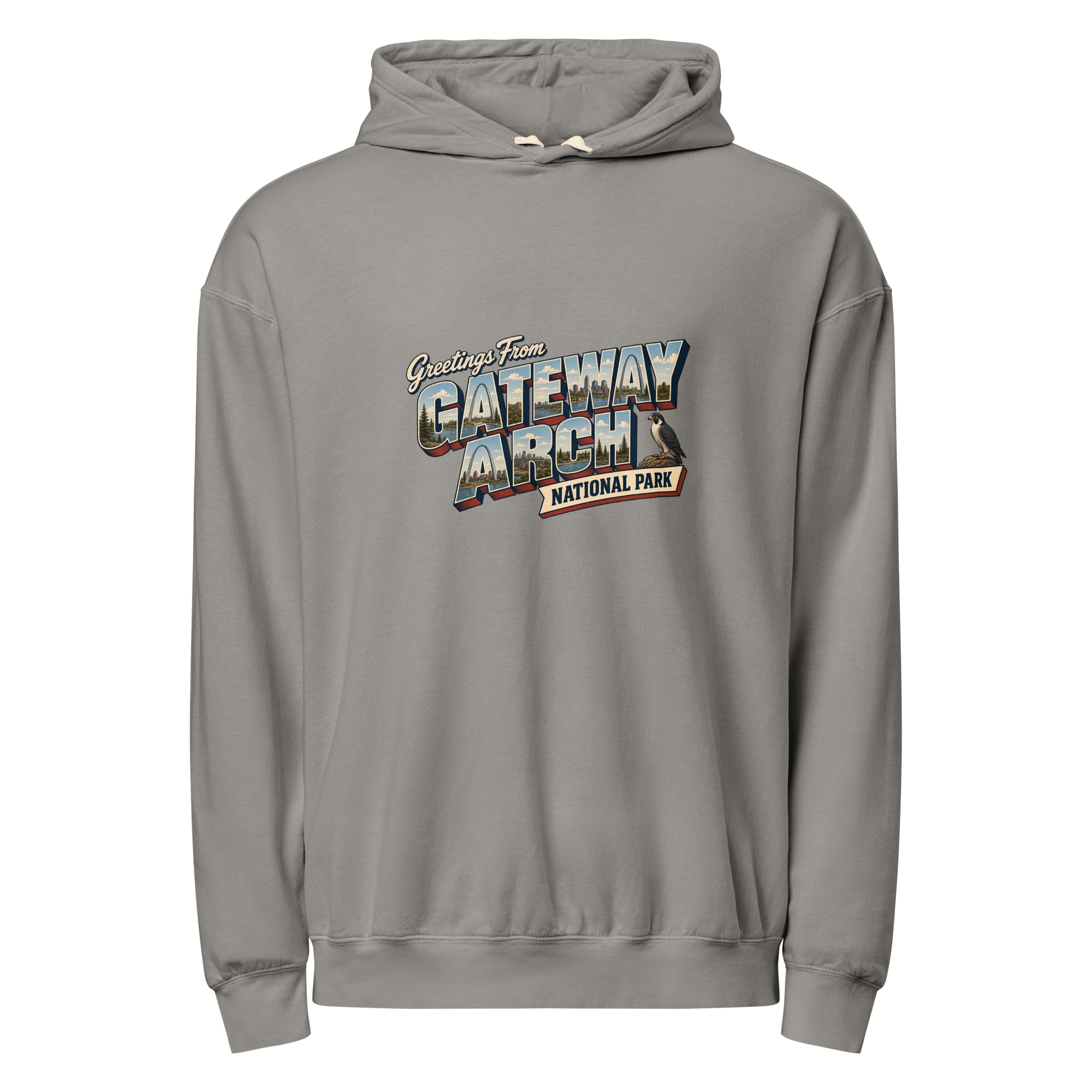 Gateway Arch National Park Postcard Hoodie - Image 4