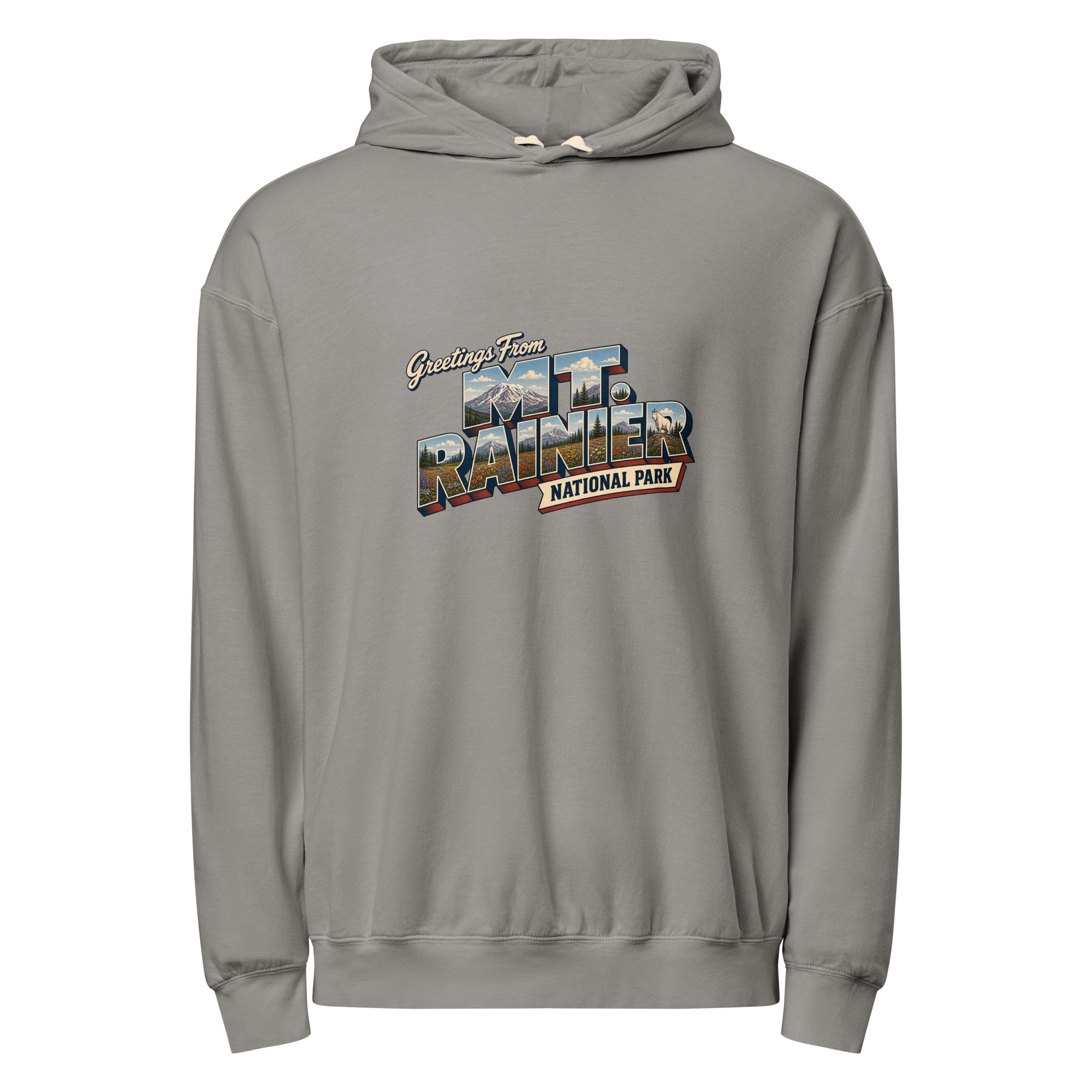 Mt. Rainier National Park Postcard Hoodie - Image 4