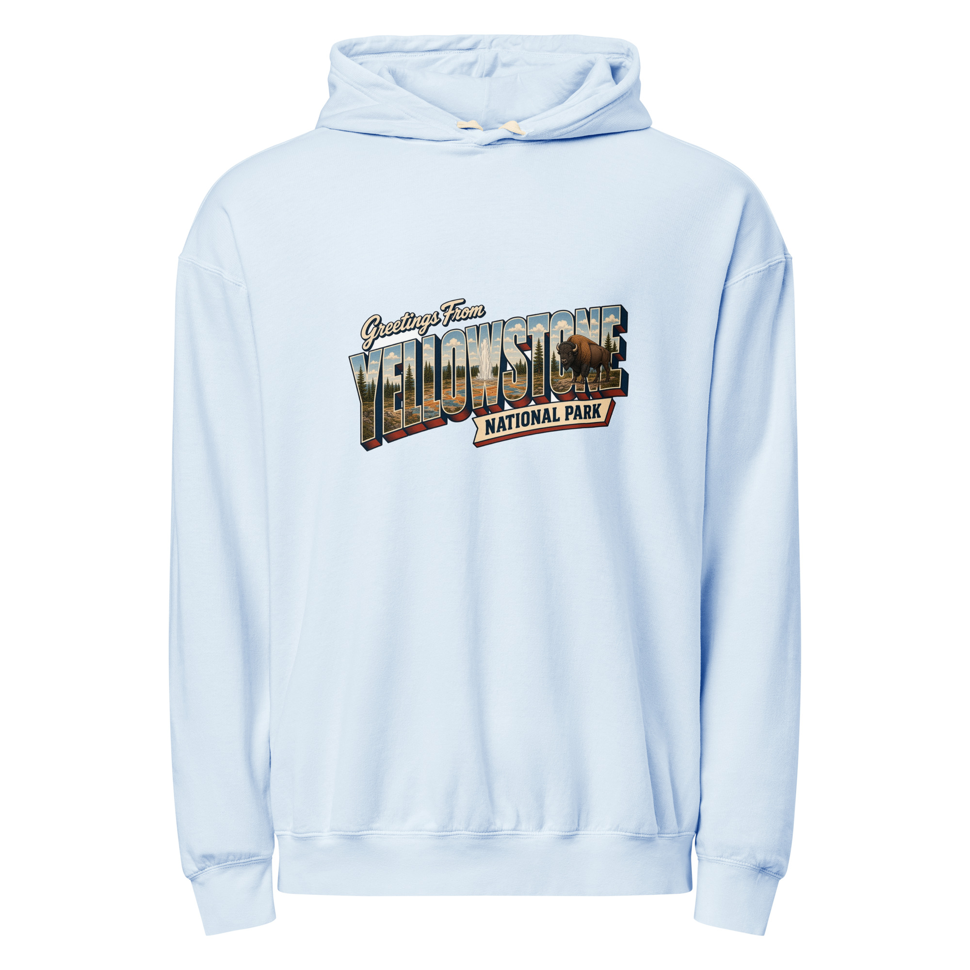 Yellowstone National Park Postcard Hoodie