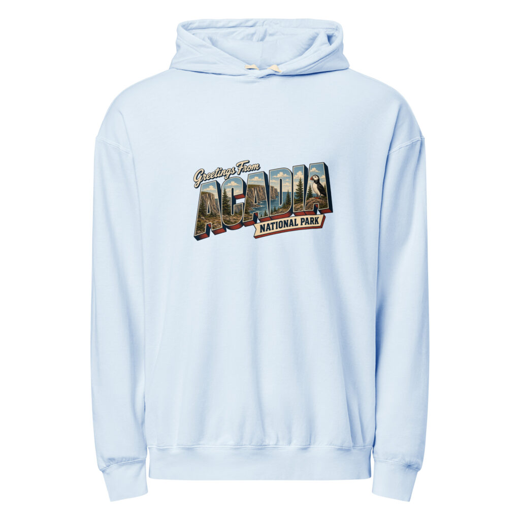 Acadia National Park Postcard Hoodie