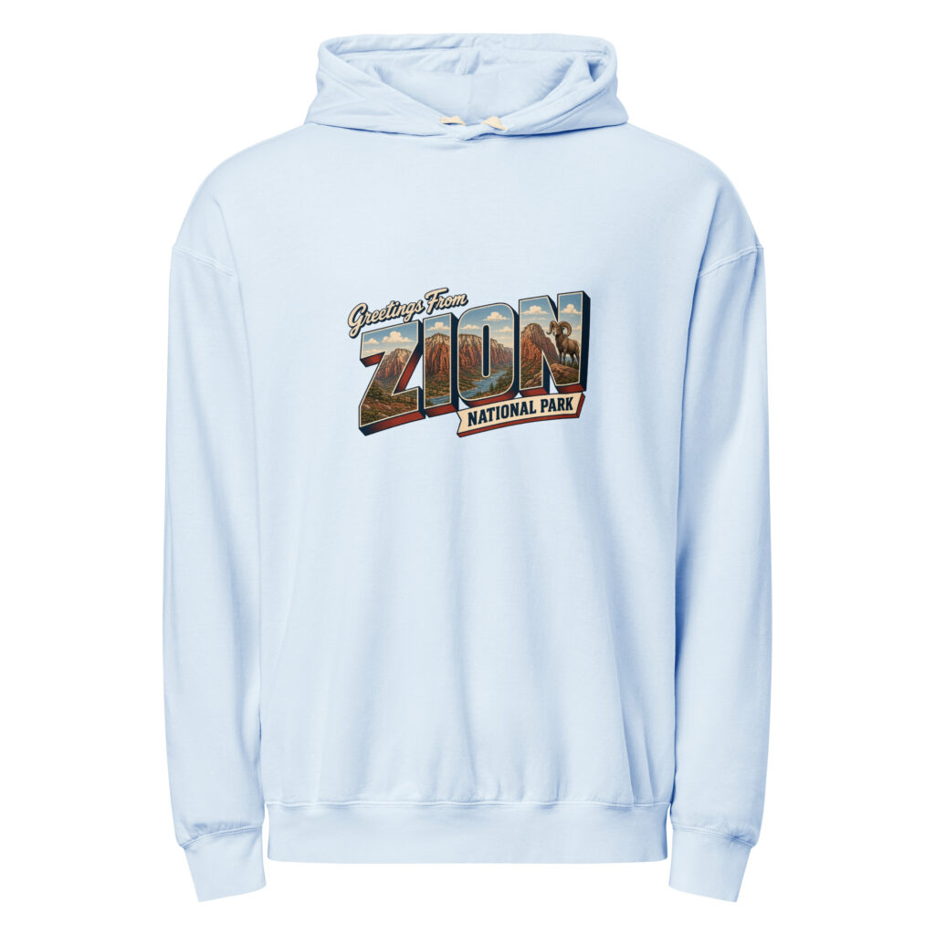 Zion National Park Postcard Hoodie
