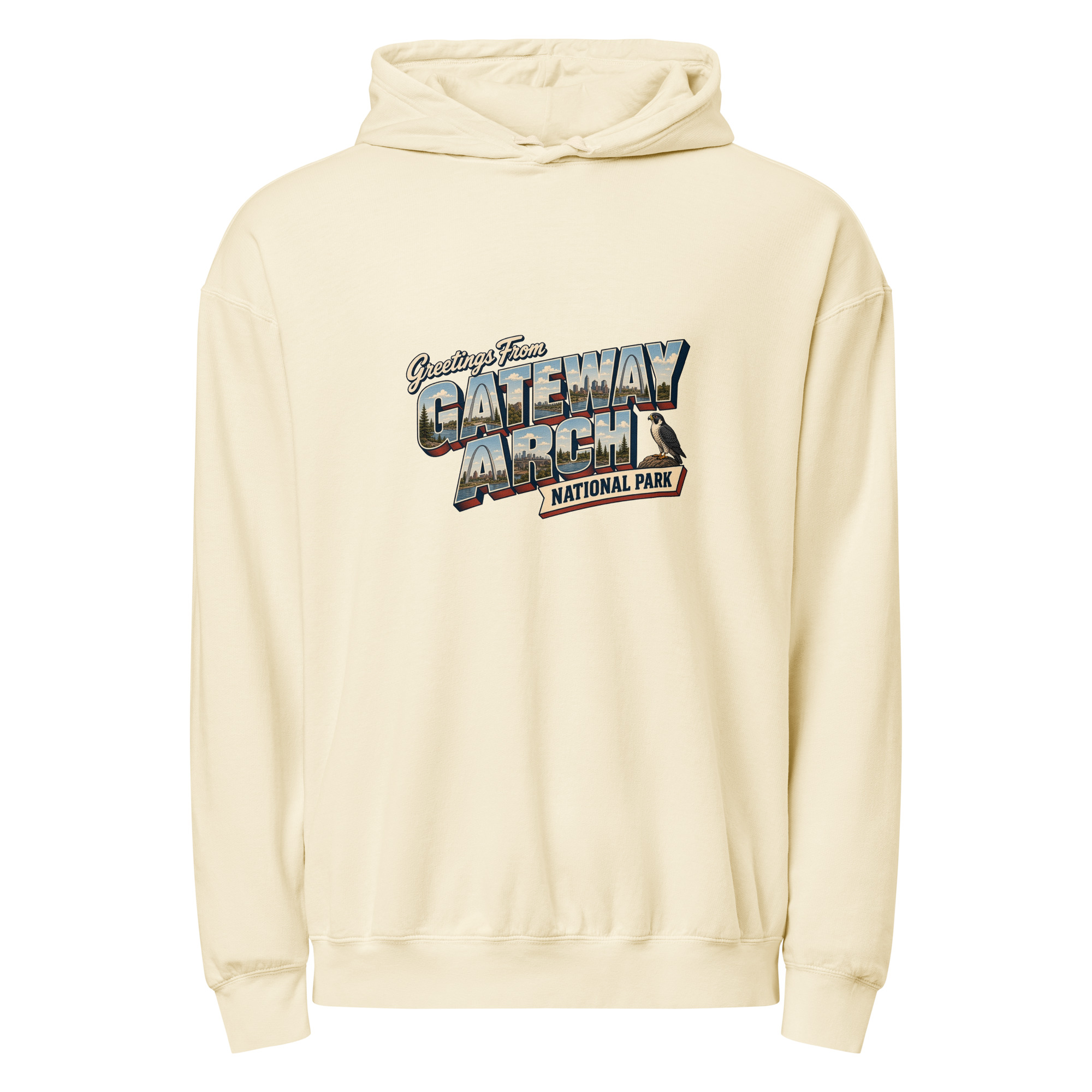 Gateway Arch National Park Postcard Hoodie - Image 8