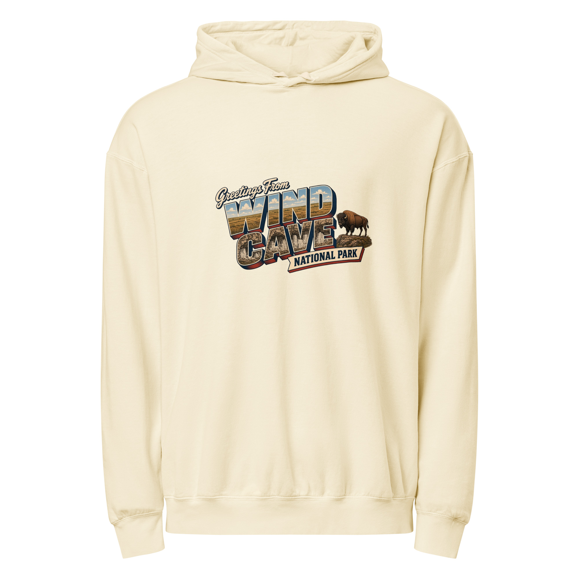 Wind Cave National Park Postcard Hoodie - Image 8