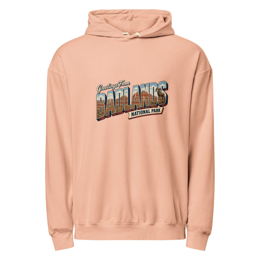 Badlands National Park Postcard Hoodie