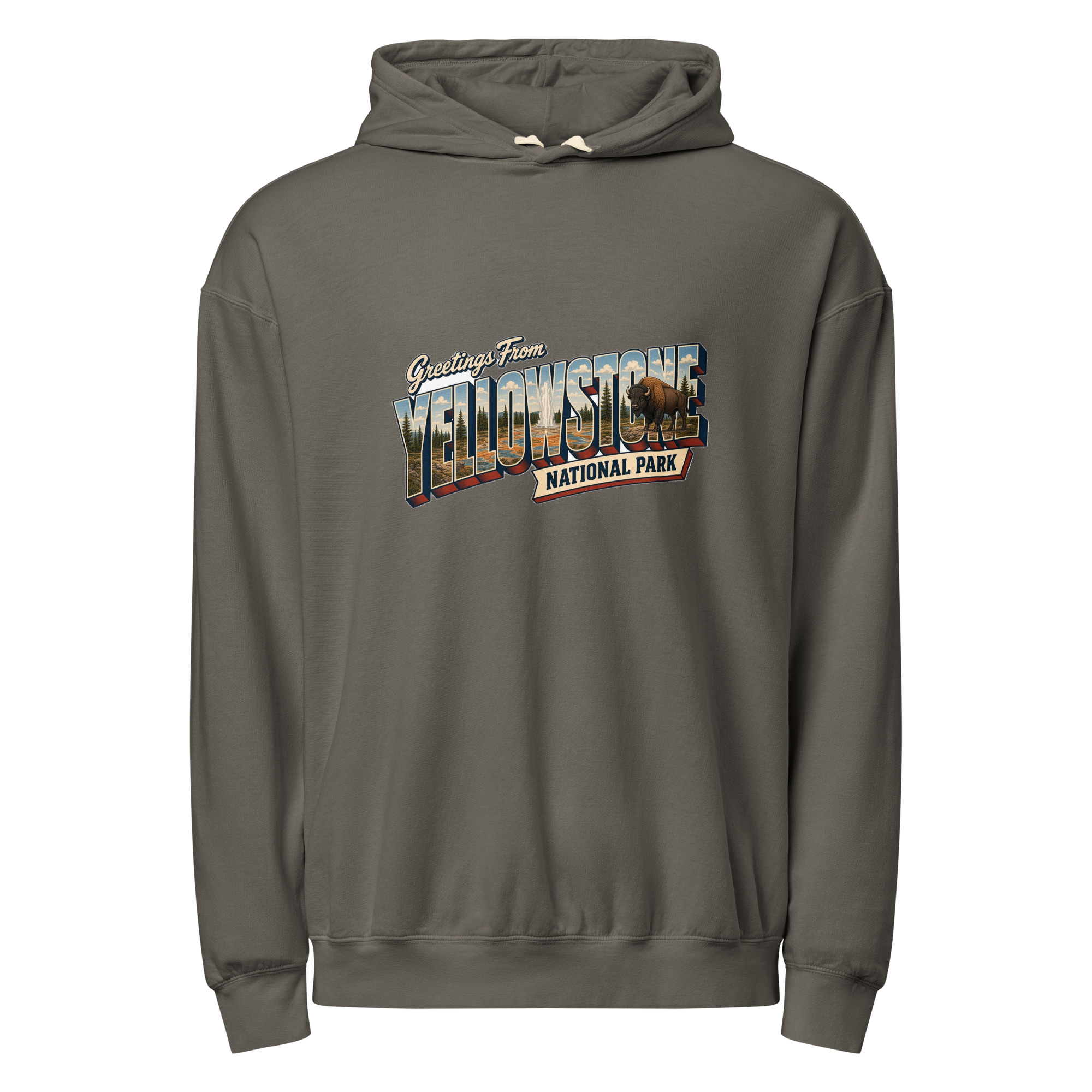 Yellowstone National Park Postcard Hoodie - Image 3