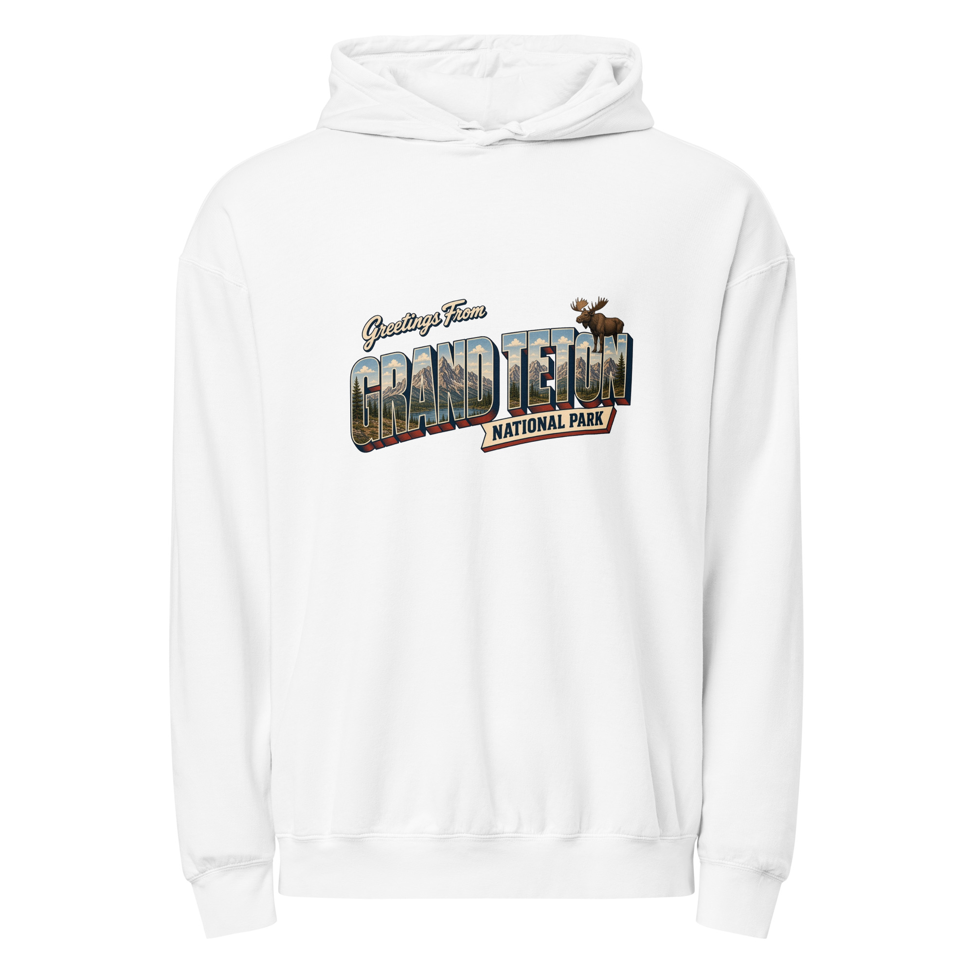 Grand Teton National Park Postcard Hoodie - Image 9